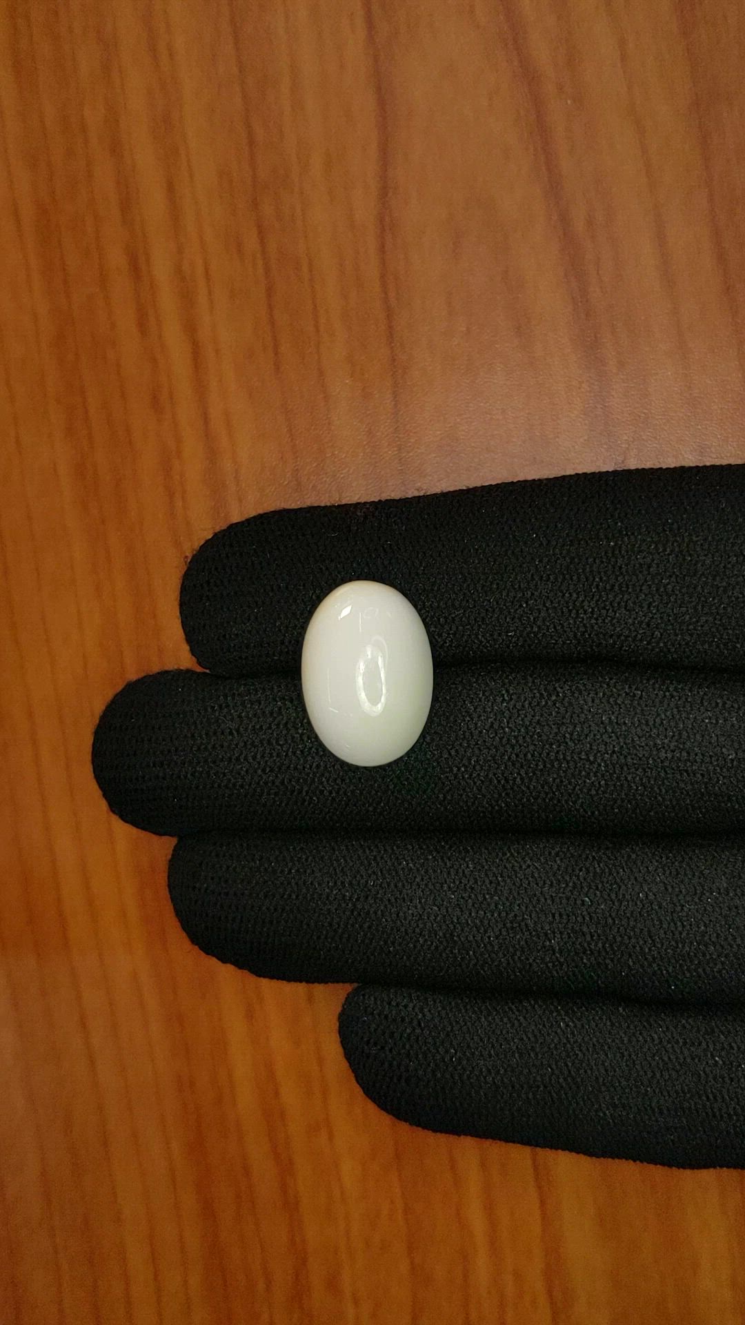 10.76 Ct. Salmon and White Cabochon Coral from Italy Size Video