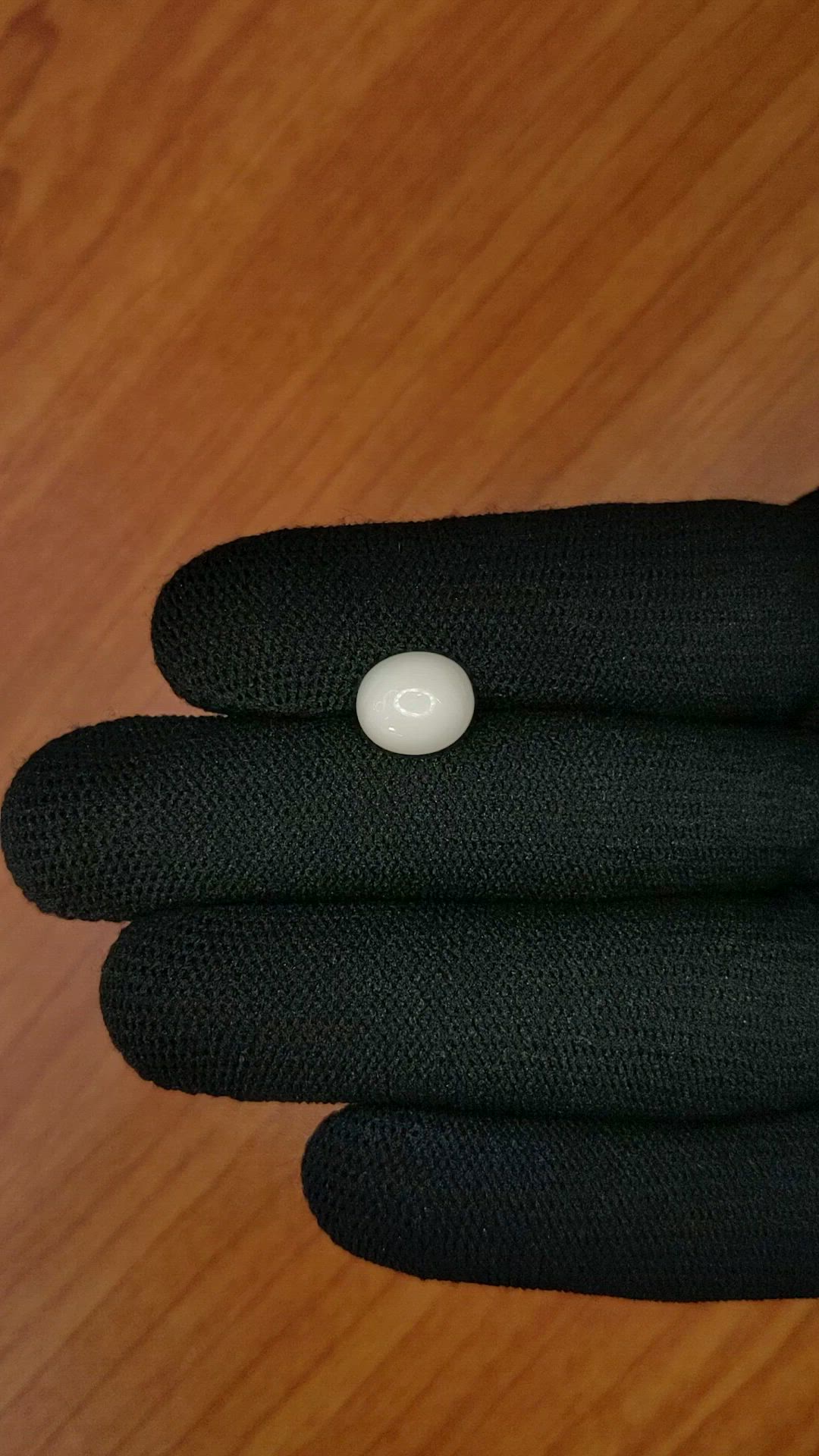 2.74 Ct. Salmon and White Cabochon Coral from Italy Size Video
