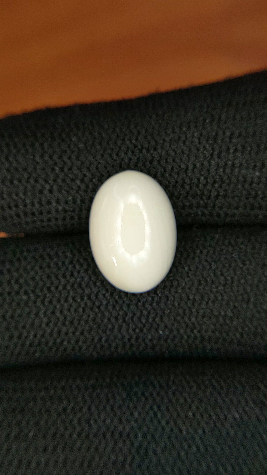 4.69 Ct. Salmon and White Cabochon Coral from Italy Size Video