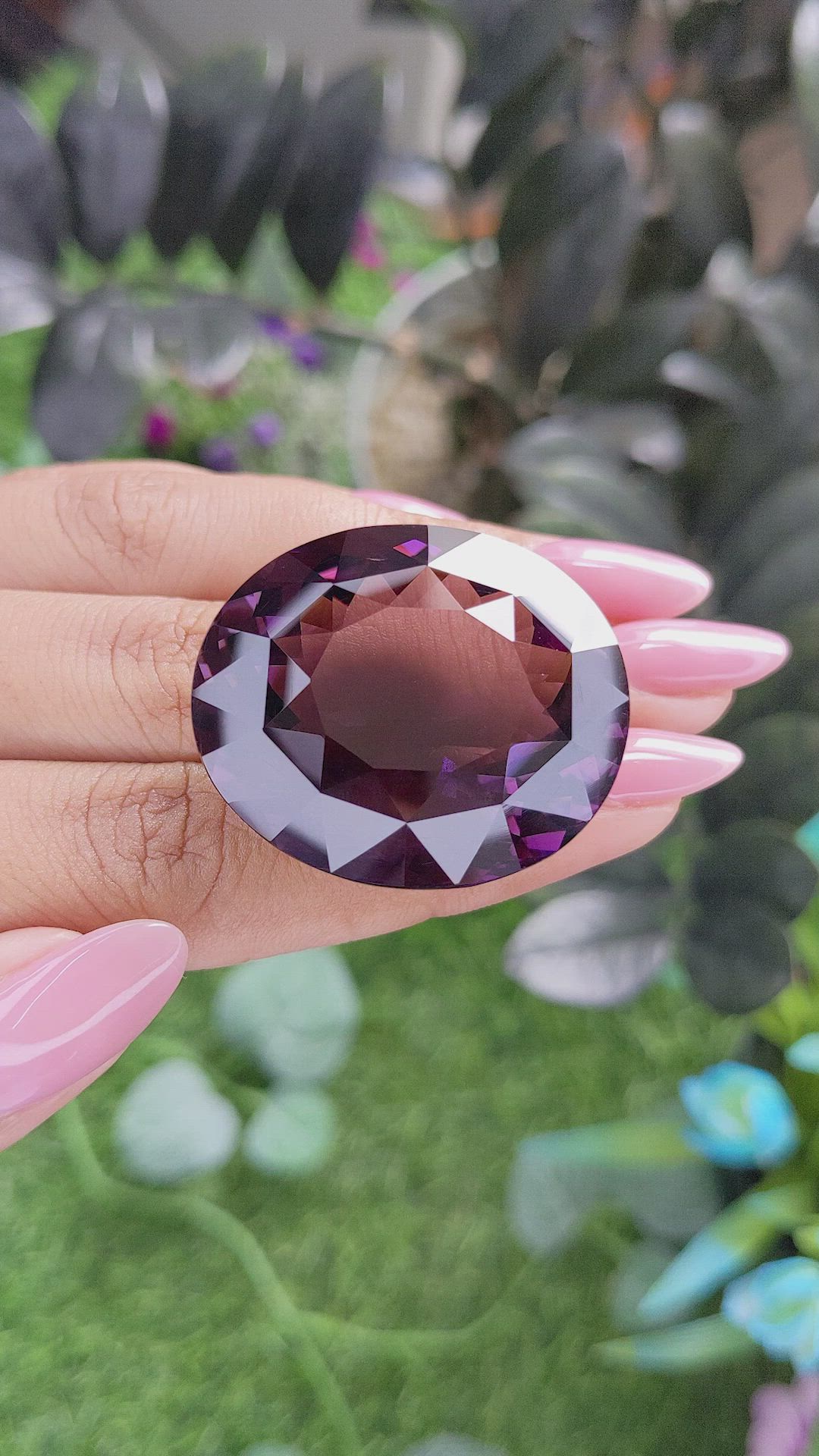 91.70 Ct. Purple Amethyst from Ceylon (Sri Lanka) Size Video