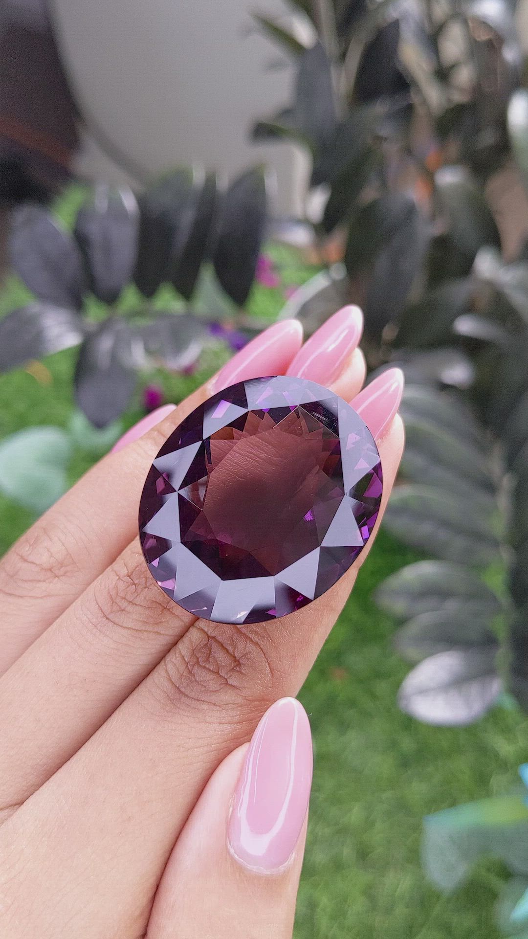 91.70 Ct. Purple Amethyst from Ceylon (Sri Lanka) Size Video