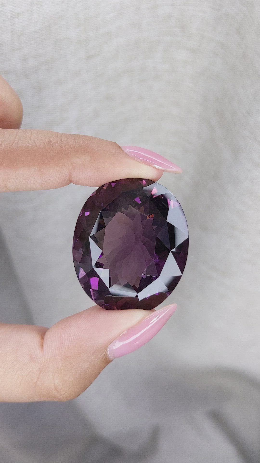 91.70 Ct. Purple Amethyst from Ceylon (Sri Lanka) Size Video