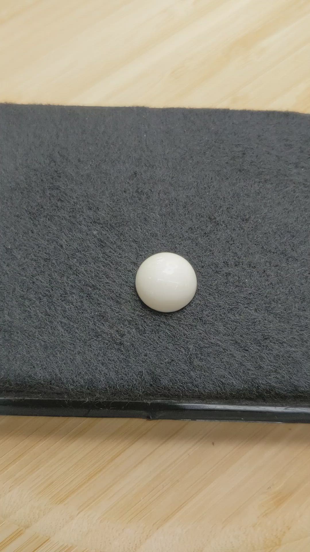 7.17 Ct. Salmon and White Cabochon Coral from Italy Size Video