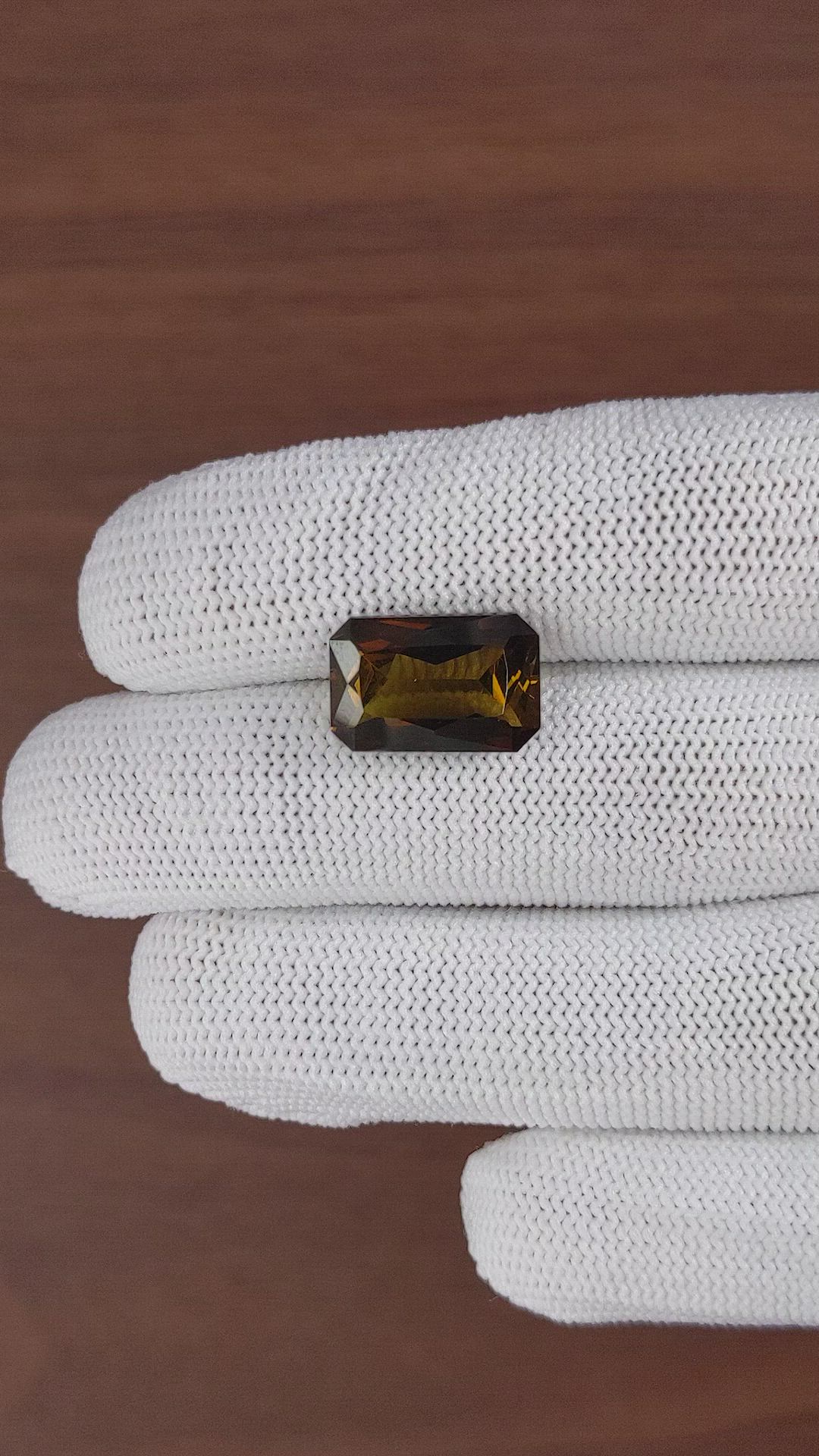 7.30 Ct. Orangish Brown Tourmaline from Ceylon (Sri Lanka) Size Video