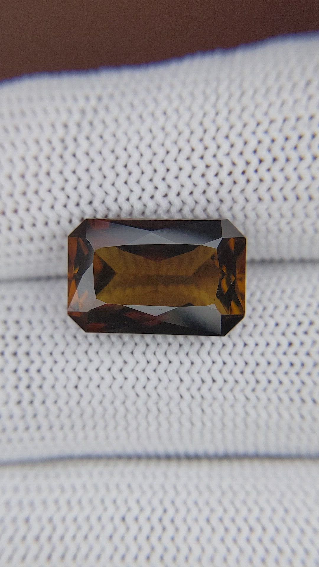 7.30 Ct. Orangish Brown Tourmaline from Ceylon (Sri Lanka) Size Video