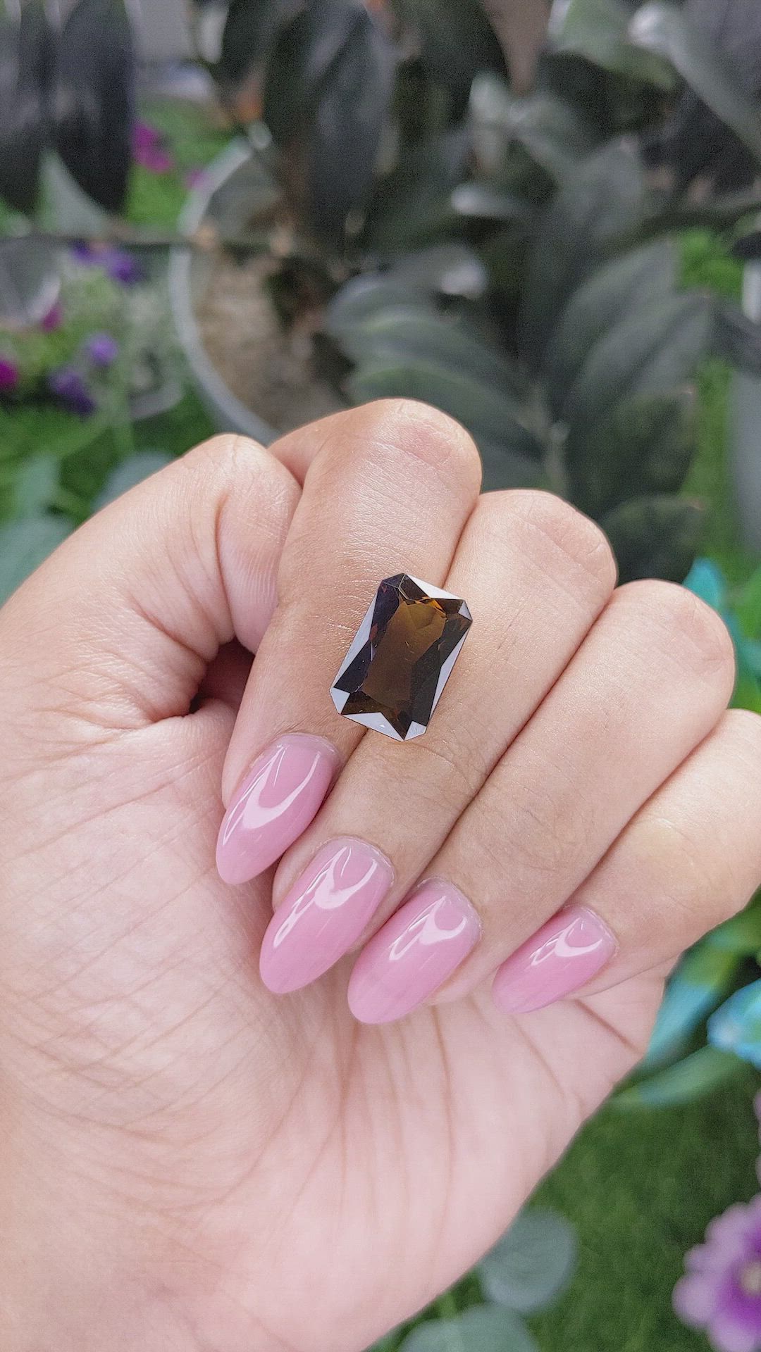 7.30 Ct. Orangish Brown Tourmaline from Ceylon (Sri Lanka) Size Video
