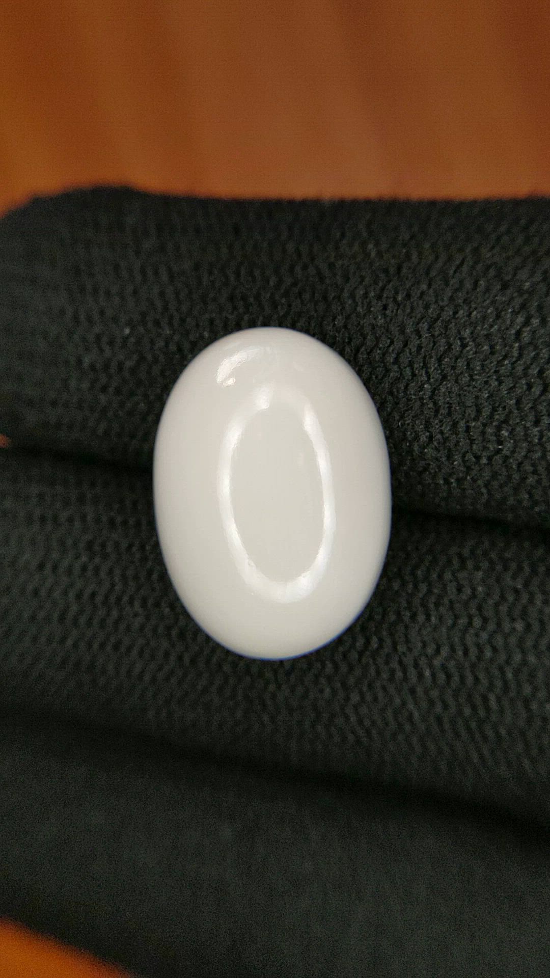 11.66 Ct. Salmon and White Cabochon Coral from Italy Size Video
