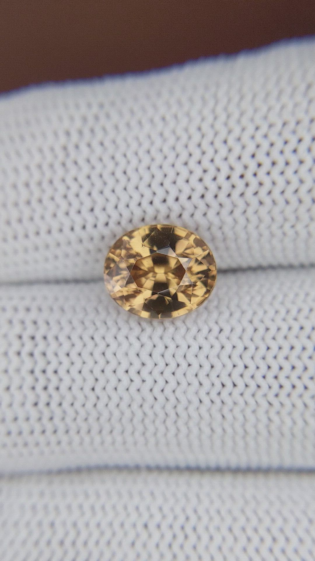 4.46 Ct. Yellowish Brown Zircon from Ceylon (Sri Lanka) Size Video