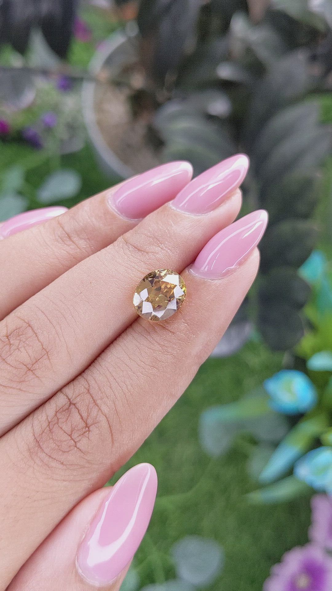 4.46 Ct. Yellowish Brown Zircon from Ceylon (Sri Lanka) Size Video