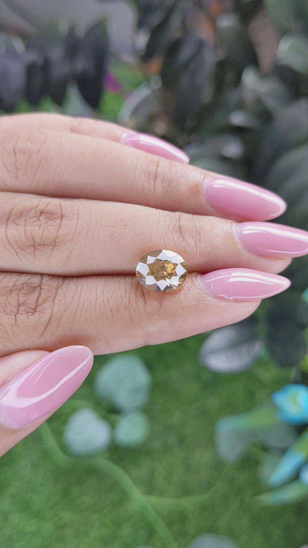 4.46 Ct. Yellowish Brown Zircon from Ceylon (Sri Lanka) Size Video