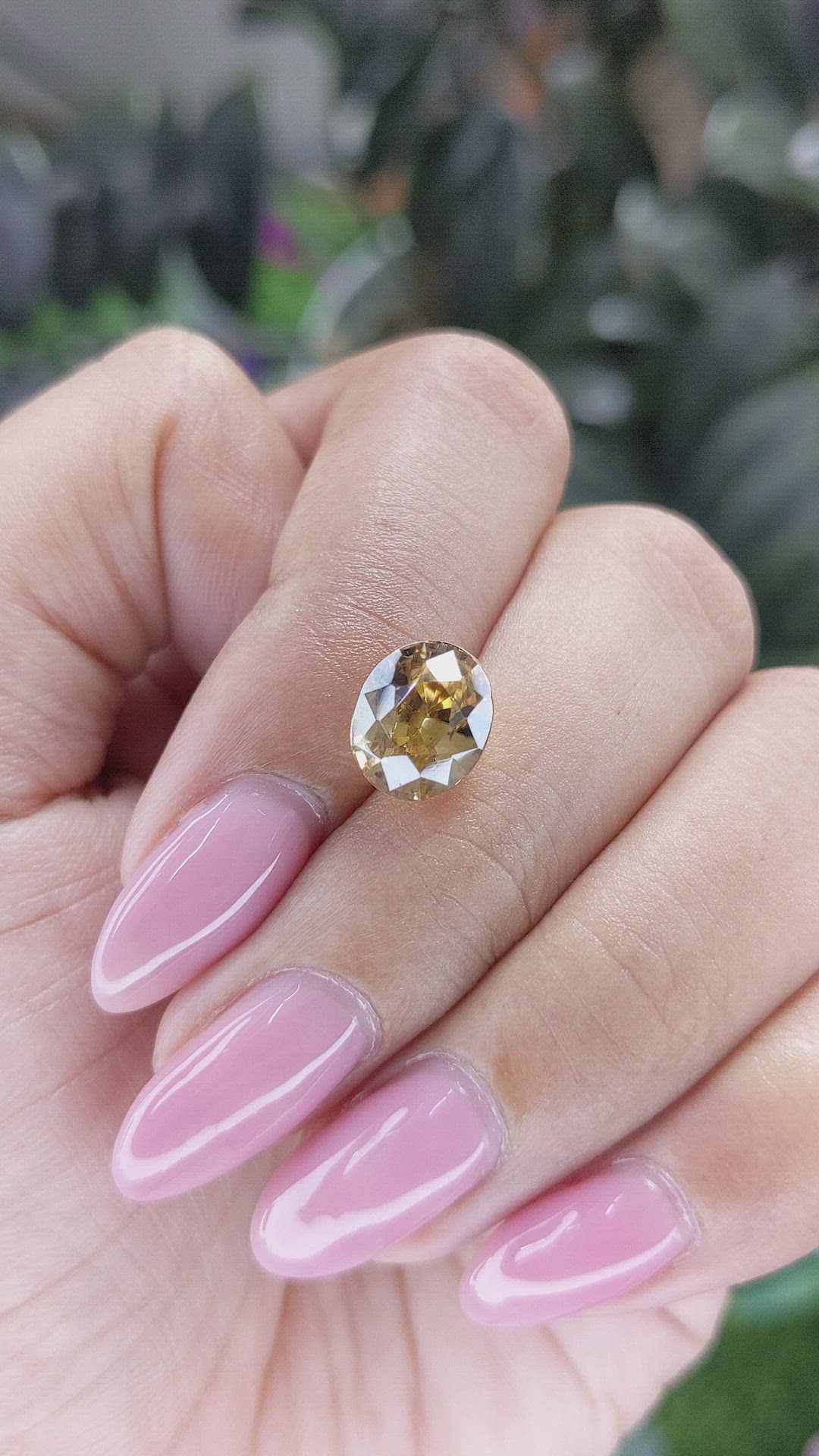 4.46 Ct. Yellowish Brown Zircon from Ceylon (Sri Lanka) Size Video