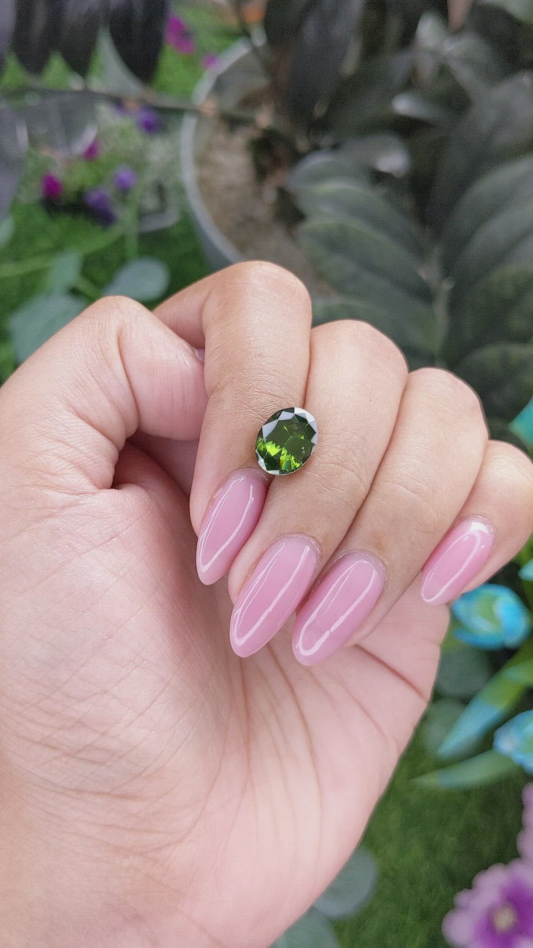 3.24 Ct. Green Zircon from Ceylon (Sri Lanka) Size Video