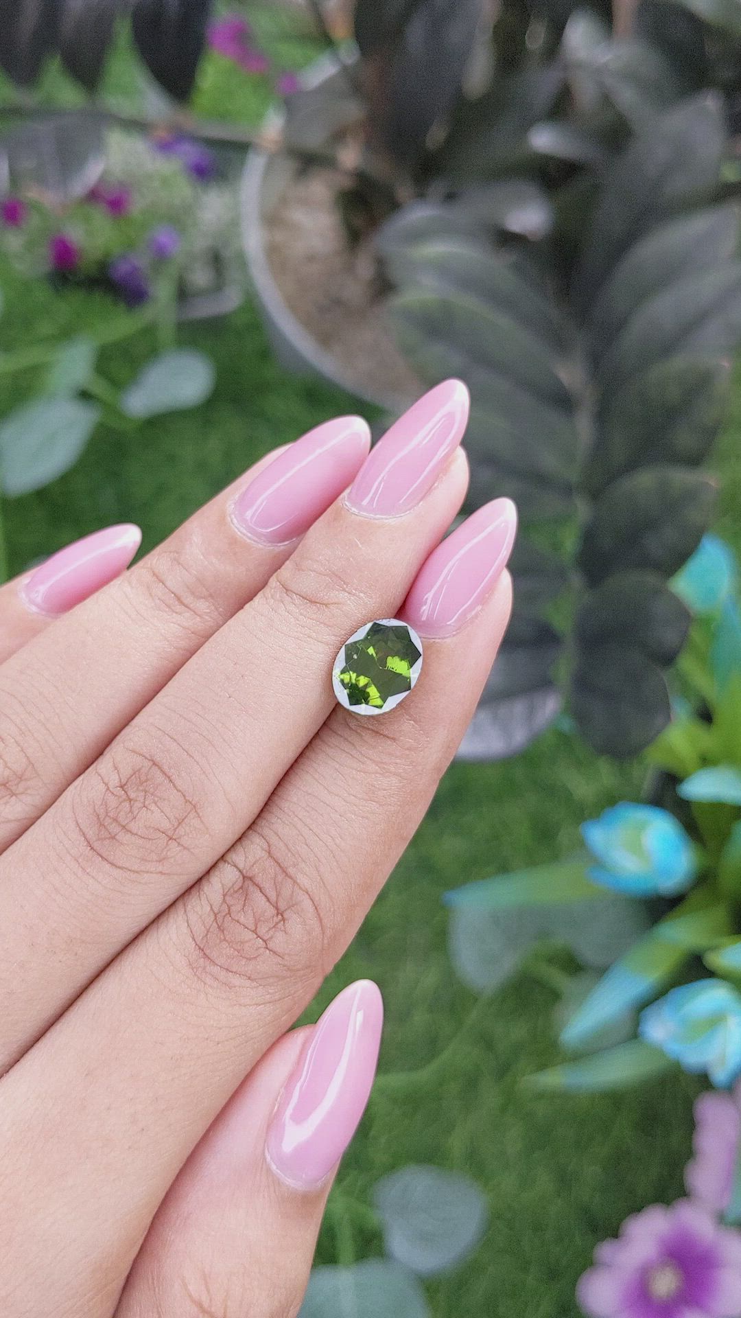 3.24 Ct. Green Zircon from Ceylon (Sri Lanka) Size Video
