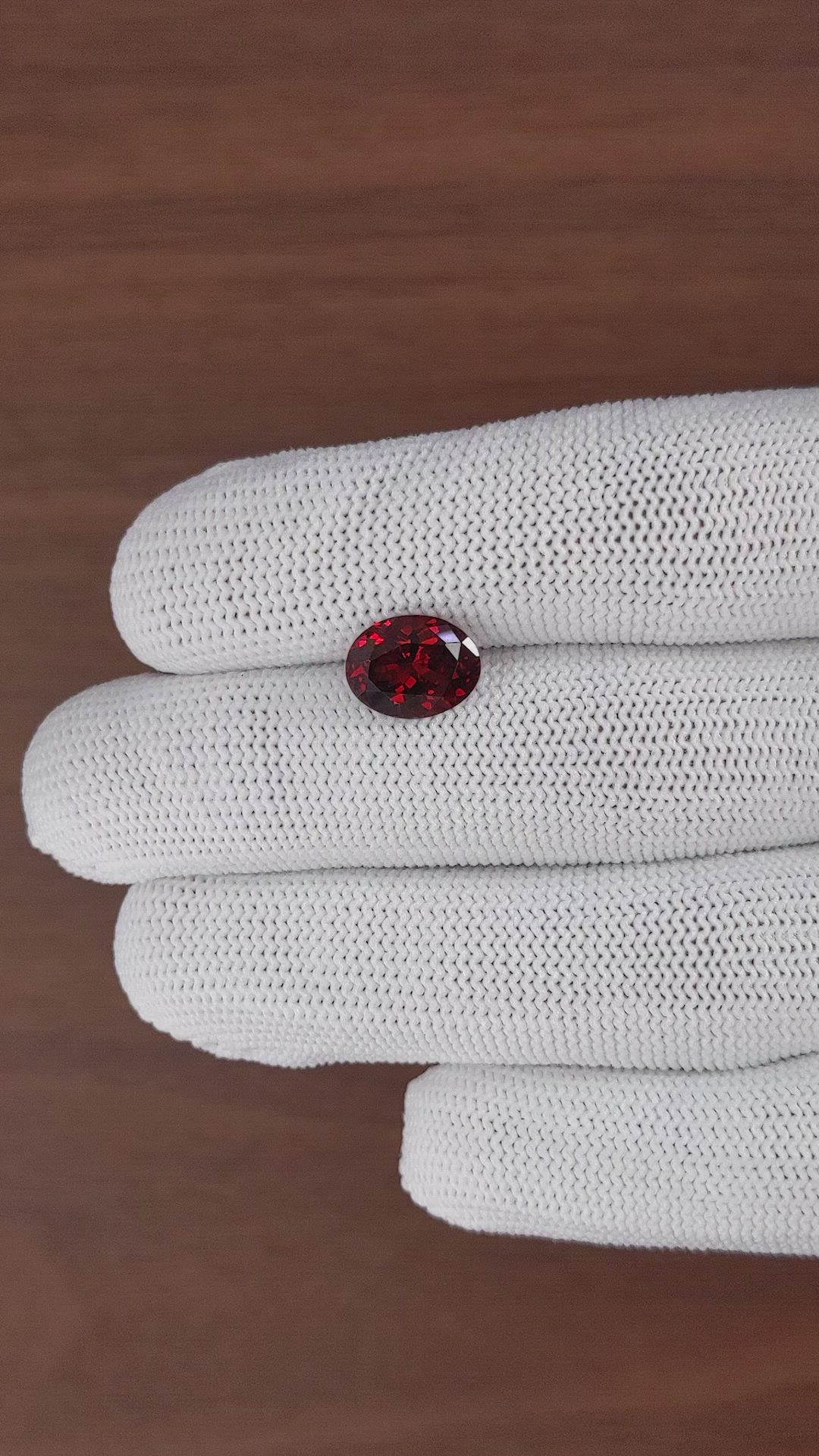 3.70 Ct. Red Garnet from Ceylon (Sri Lanka) Size Video