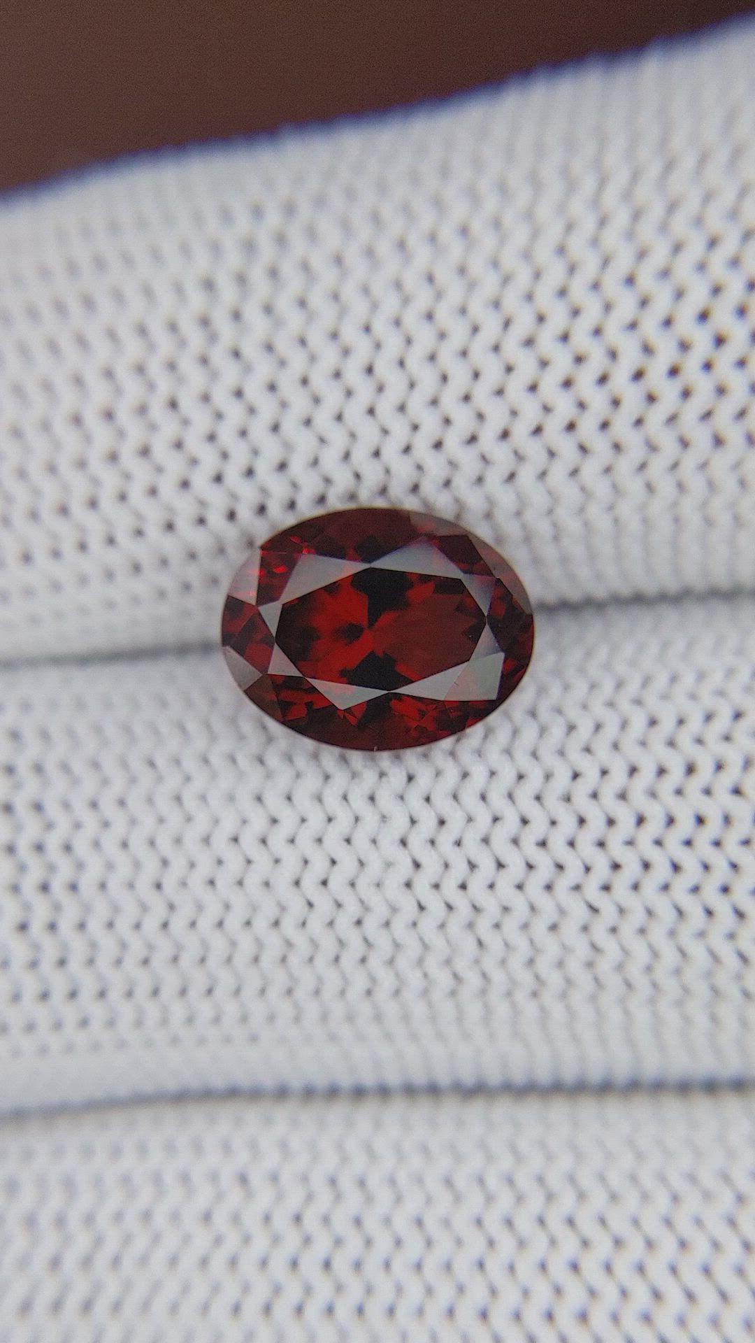 3.70 Ct. Red Garnet from Ceylon (Sri Lanka) Size Video