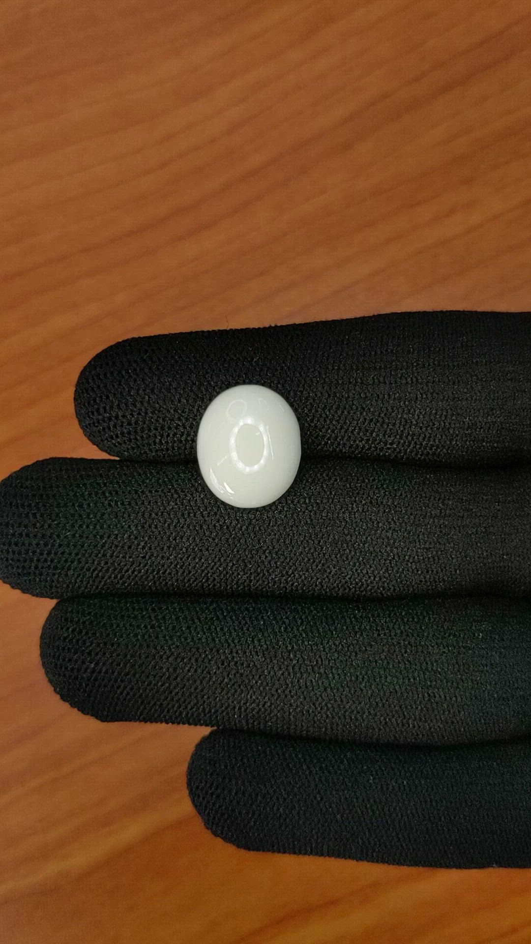5.24 Ct. Salmon and White Cabochon Coral from Italy Size Video