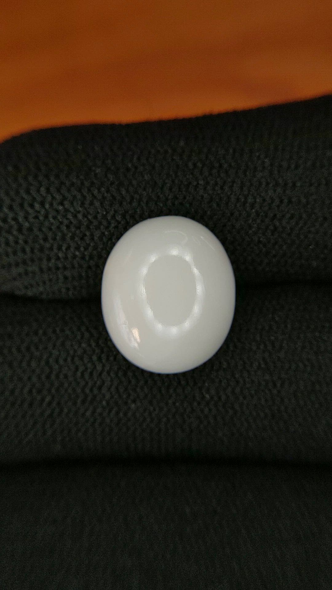 6.17 Ct. Salmon and White Cabochon Coral from Italy Size Video