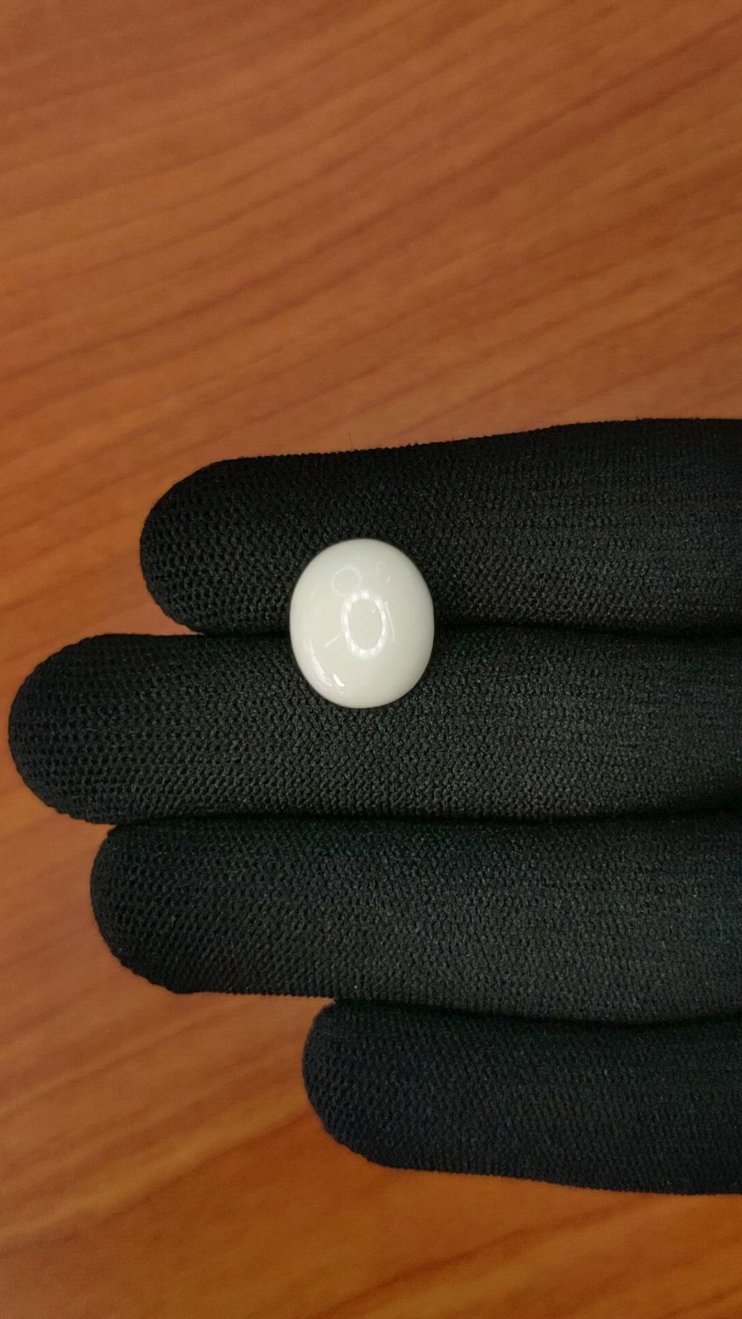 6.17 Ct. Salmon and White Cabochon Coral from Italy Size Video