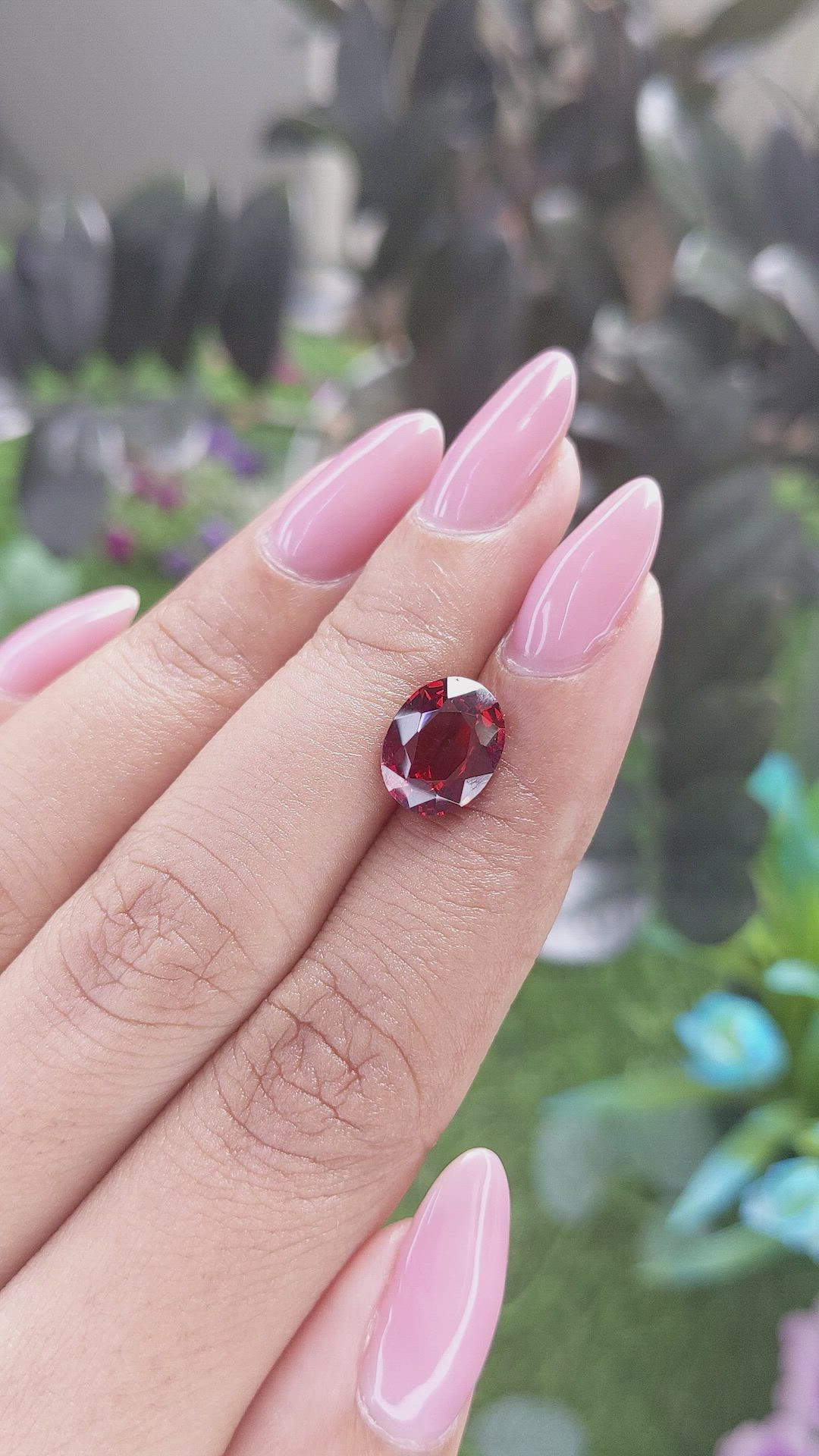 3.16 Ct. Red Hessonite Garnet Size Video