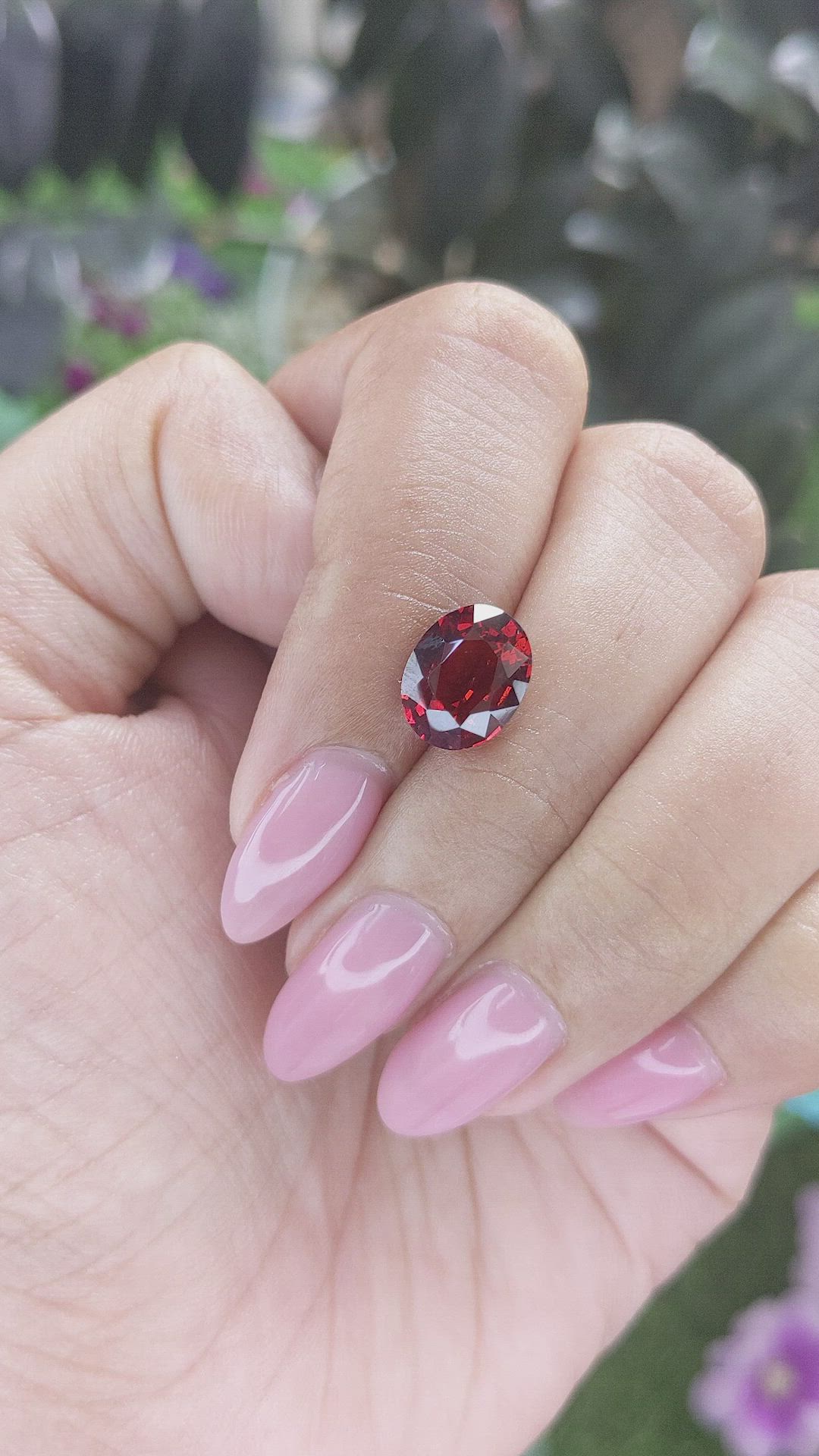3.16 Ct. Red Hessonite Garnet Size Video