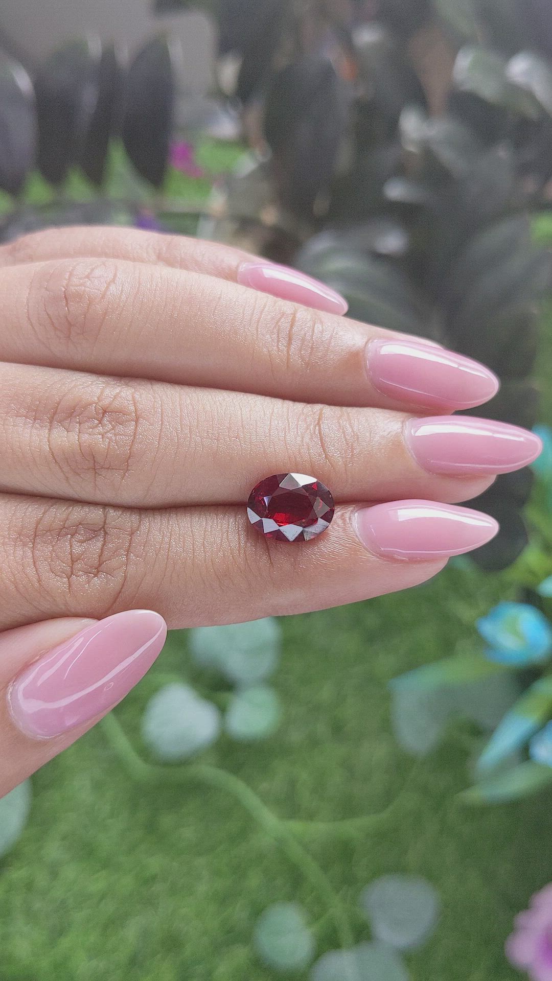 3.16 Ct. Red Hessonite Garnet Size Video
