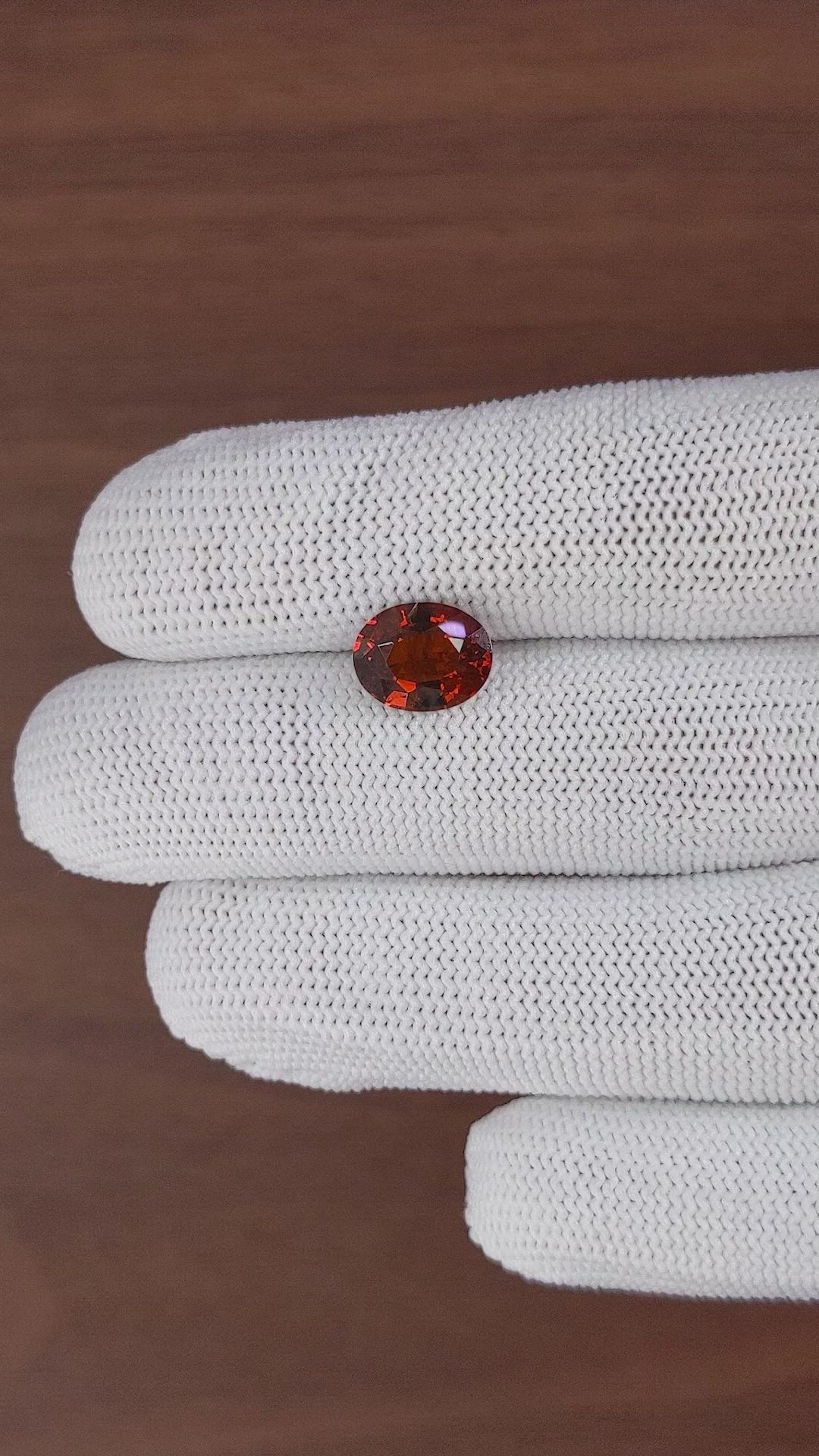 3.16 Ct. Red Hessonite Garnet Size Video