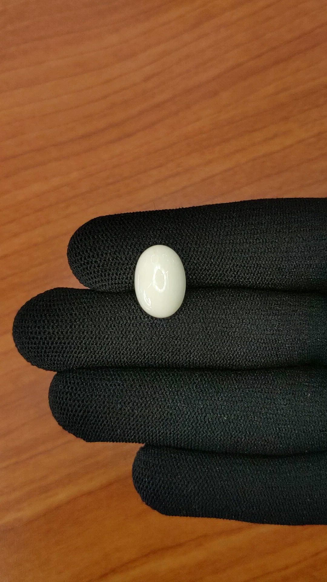 4.65 Ct. Salmon and White Cabochon Coral from Italy Size Video
