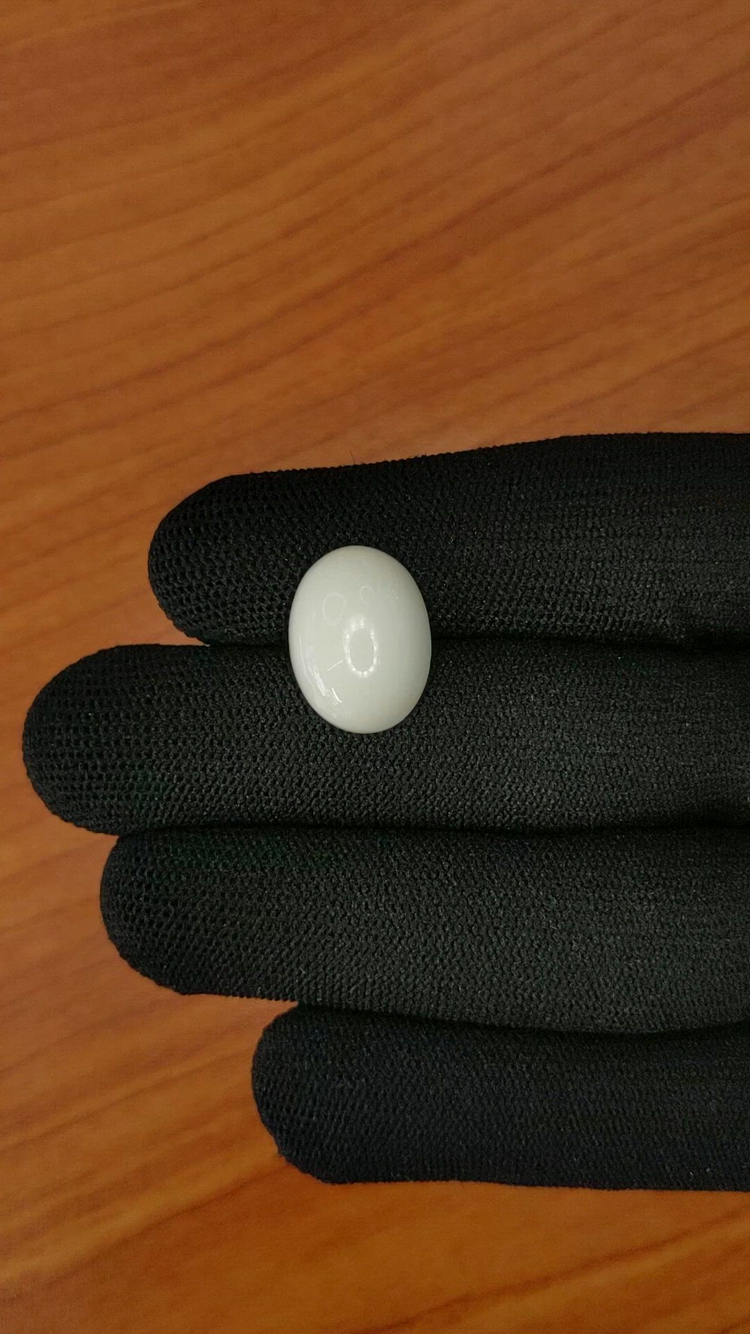 7.64 Ct. Salmon and White Cabochon Coral from Italy Size Video