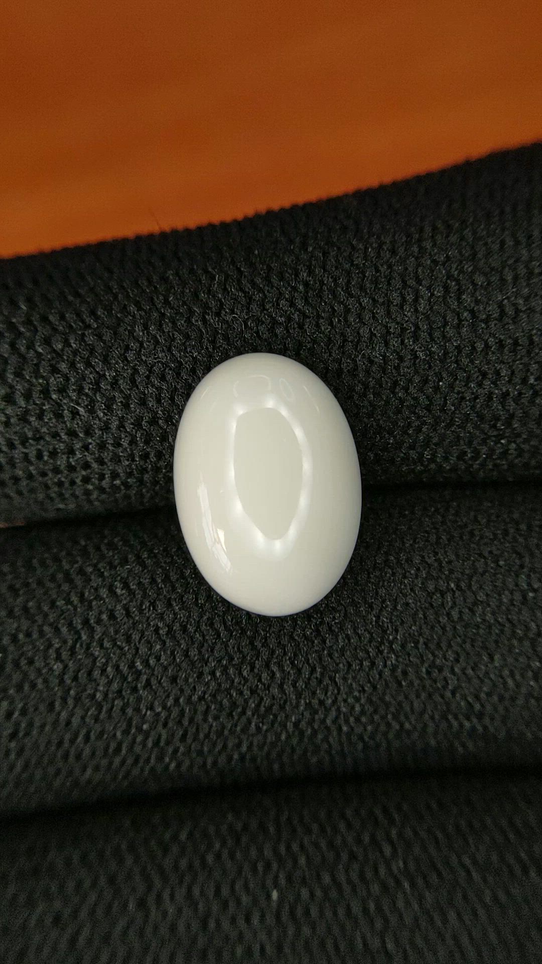 4.90 Ct. Salmon and White Cabochon Coral from Italy Size Video