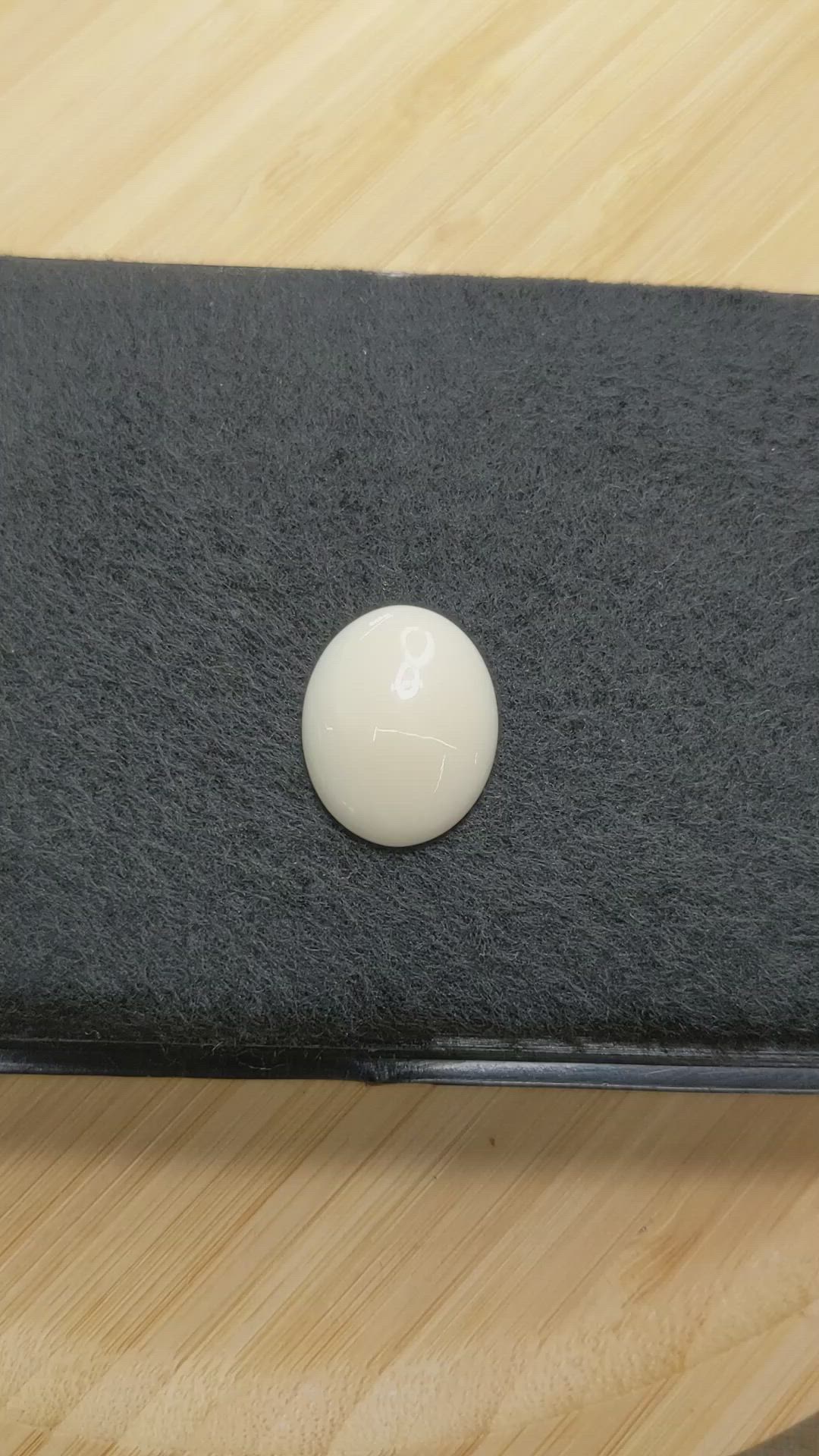9.99 Ct. Salmon and White Cabochon Coral from Italy Size Video