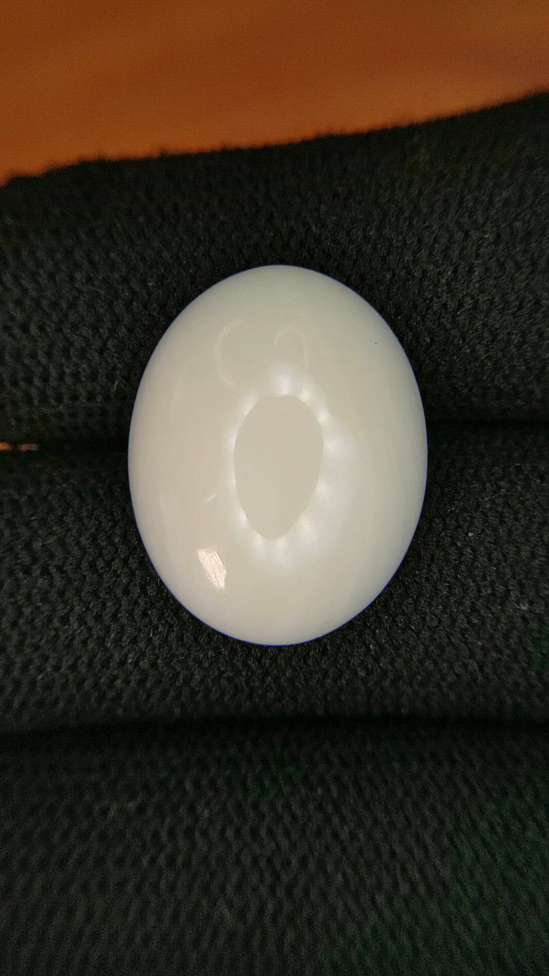 9.99 Ct. Salmon and White Cabochon Coral from Italy Size Video