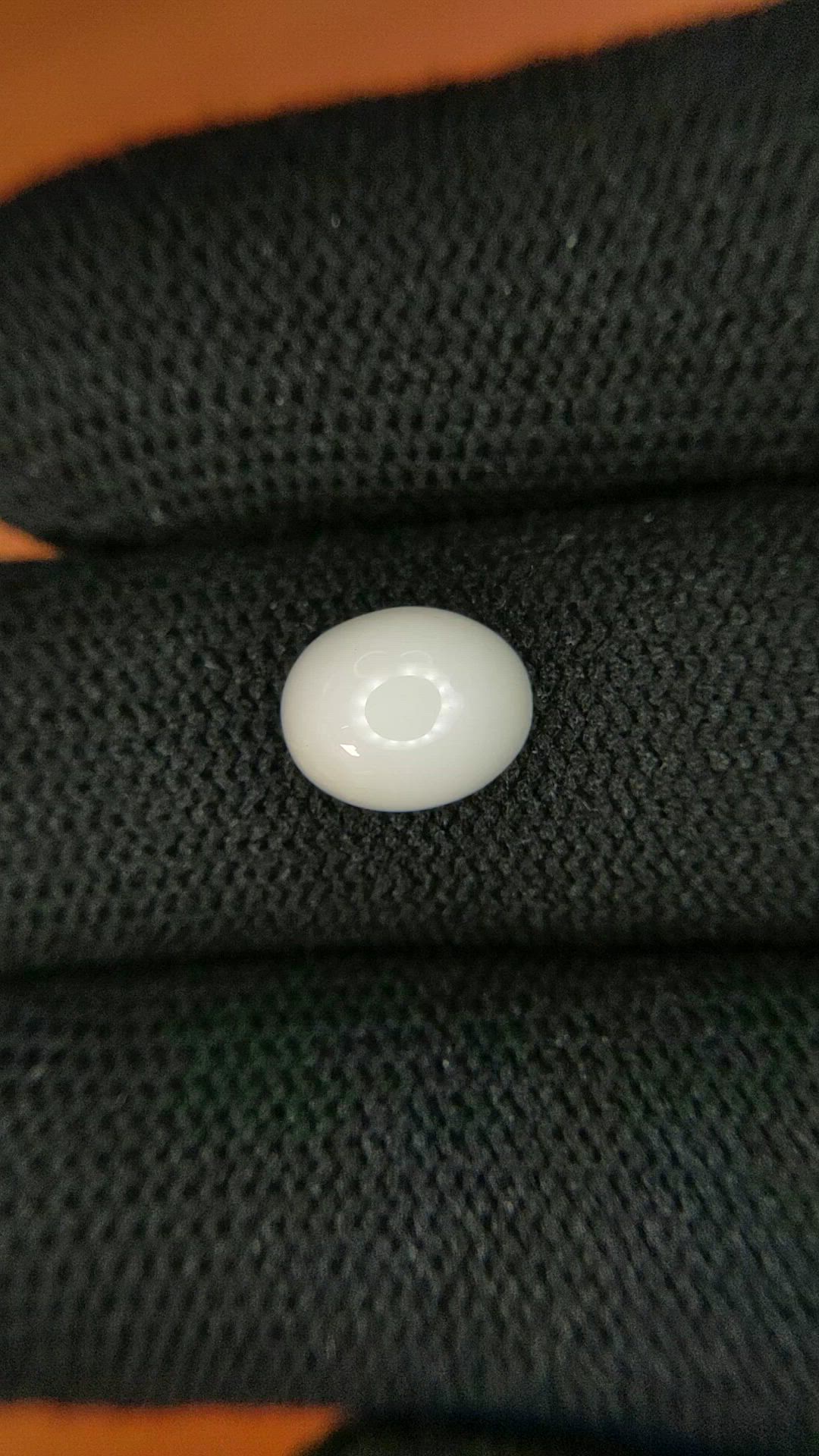 2.21 Ct. Salmon and White Cabochon Coral from Italy Size Video