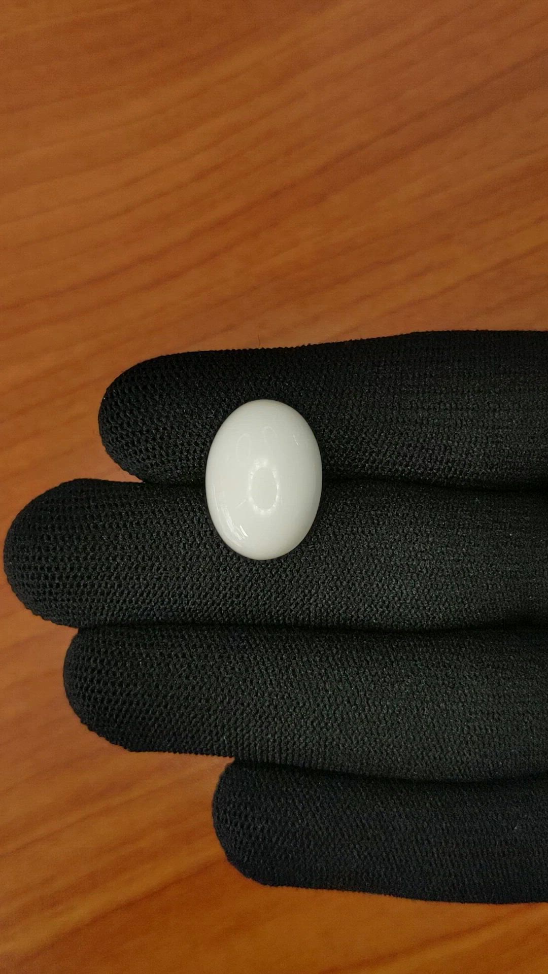 11.28 Ct. Salmon and White Cabochon Coral from Italy Size Video