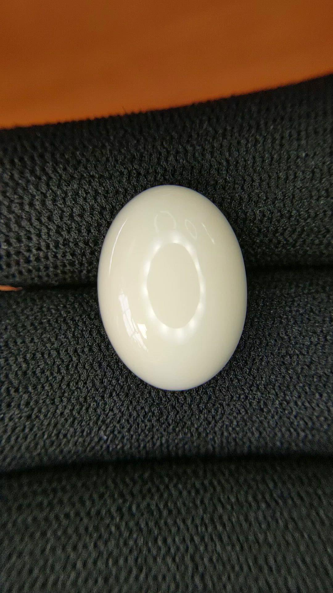 11.23 Ct. Salmon and White Cabochon Coral from Italy Size Video