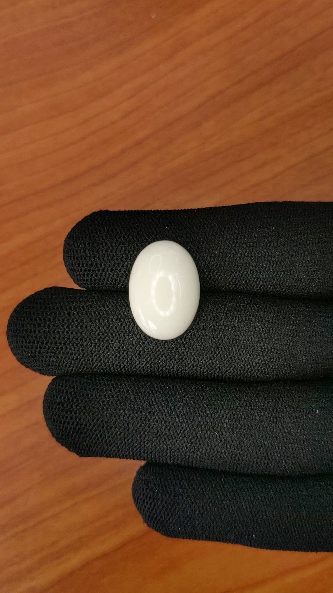 8.76 Ct. Salmon and White Cabochon Coral from Italy Size Video
