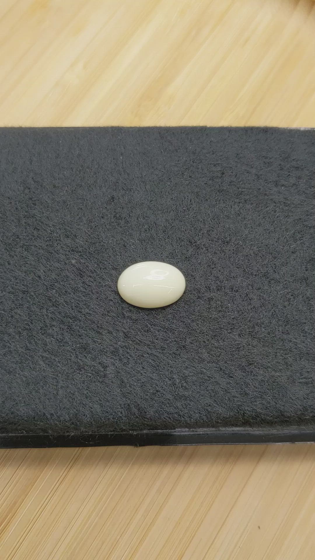 4.11 Ct. Salmon and White Cabochon Coral from Italy Size Video