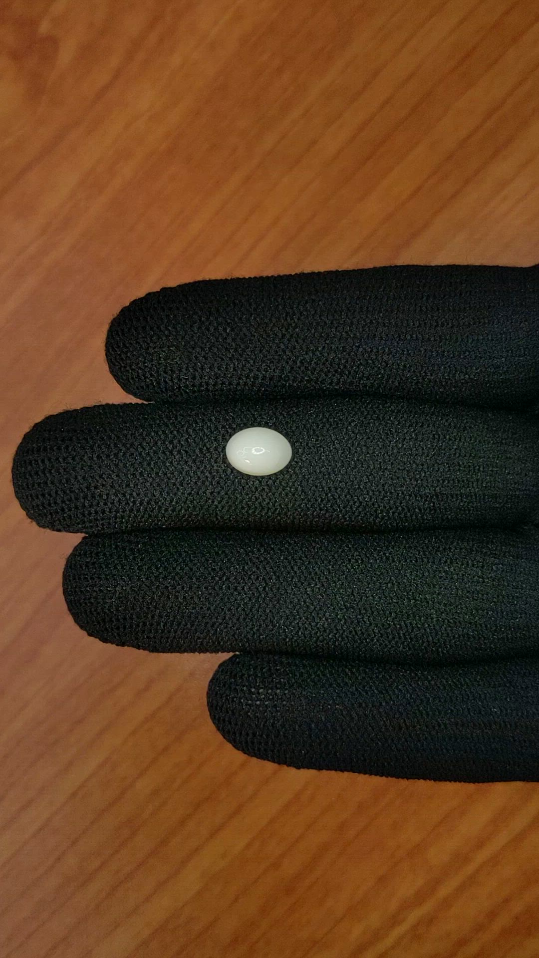 1.26 Ct. Salmon and White Cabochon Coral from Italy Size Video