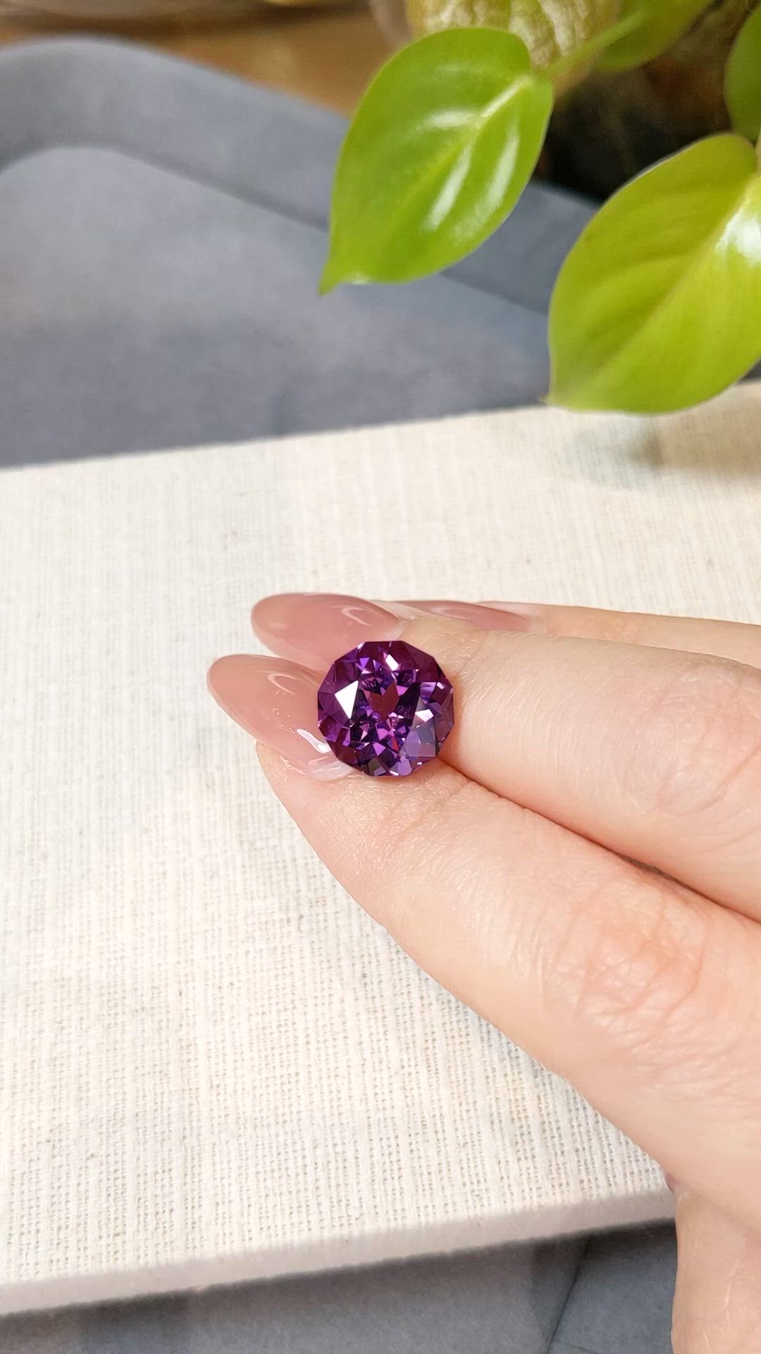 7.14 Ct. Purple Amethyst from Brazil Size Video