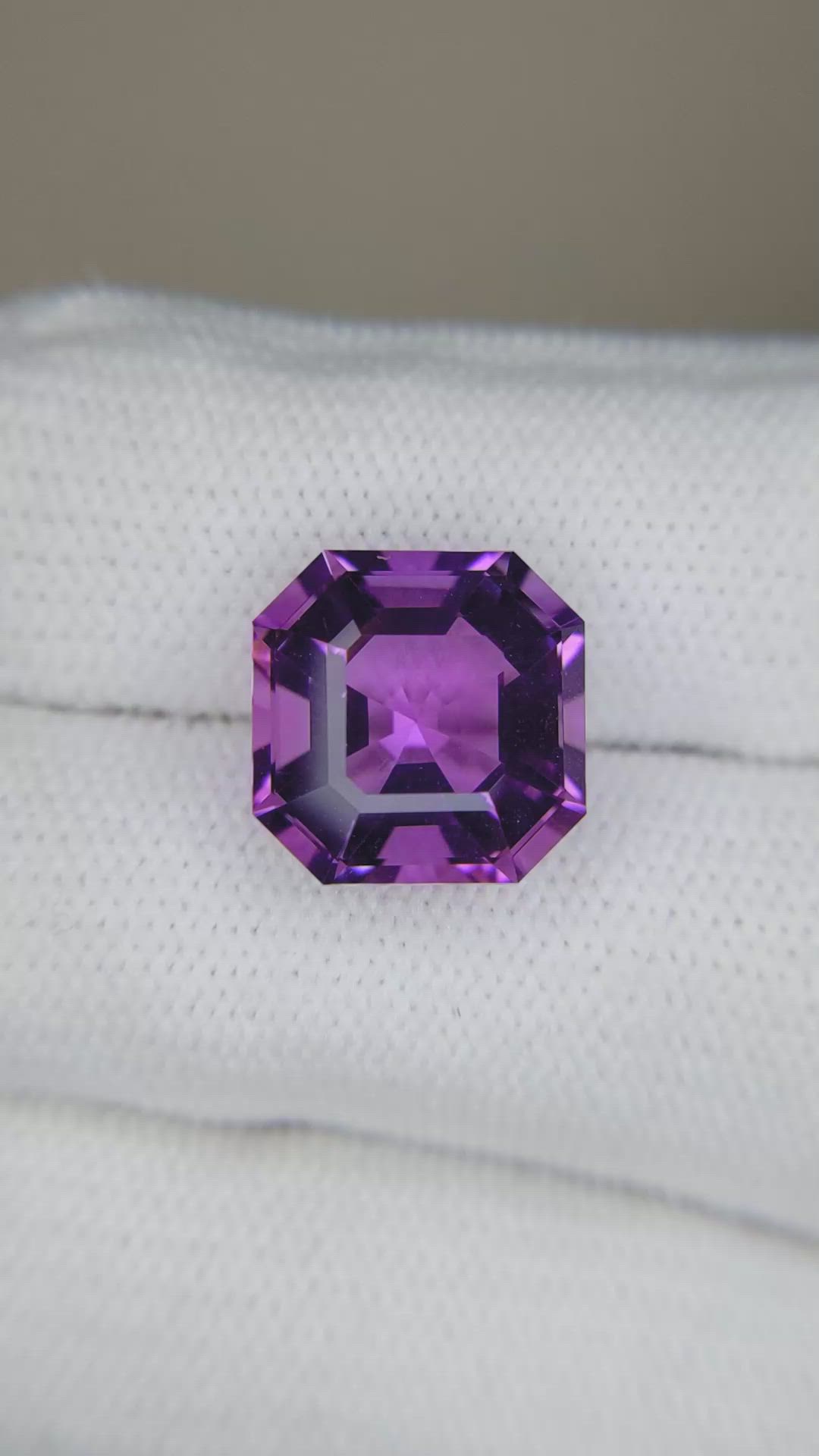 6.84 Ct. Pinkish Purple Amethyst from Brazil Size Video