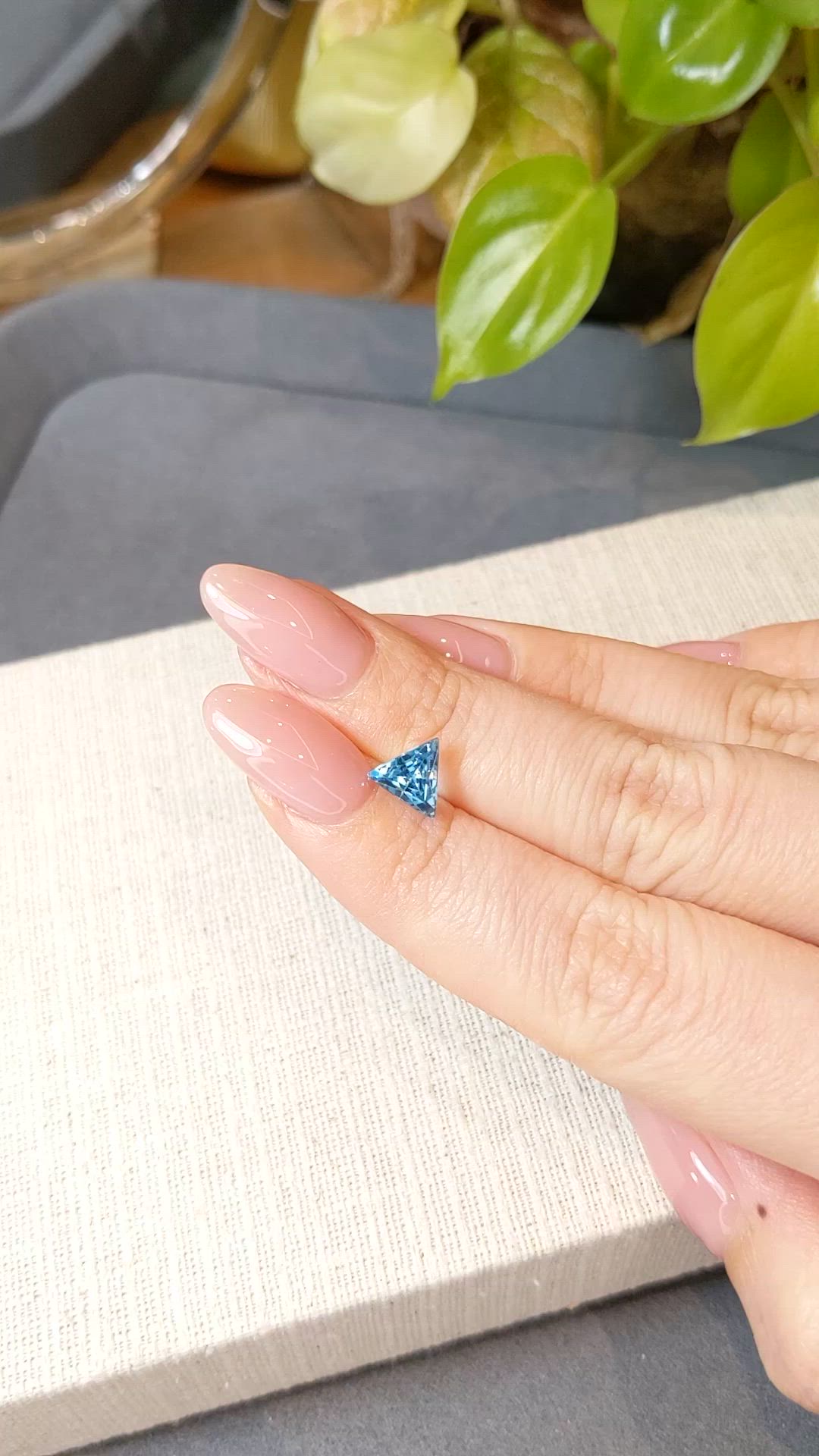 1.49 Ct. Swiss Blue Topaz from Brazil Size Video