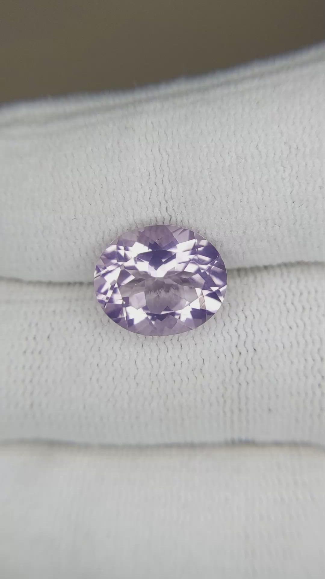 4.26 Ct. Purple Rose Quartz from Brazil Size Video