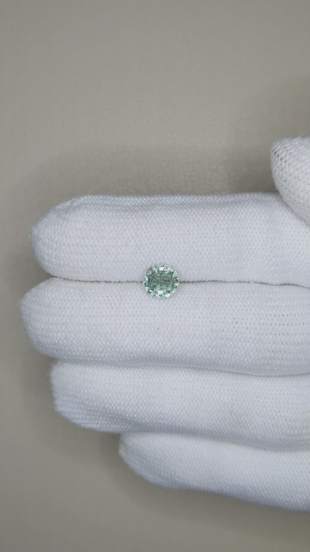 1.13 Ct. Greenish Blue Tourmaline from Mozambique Size Video