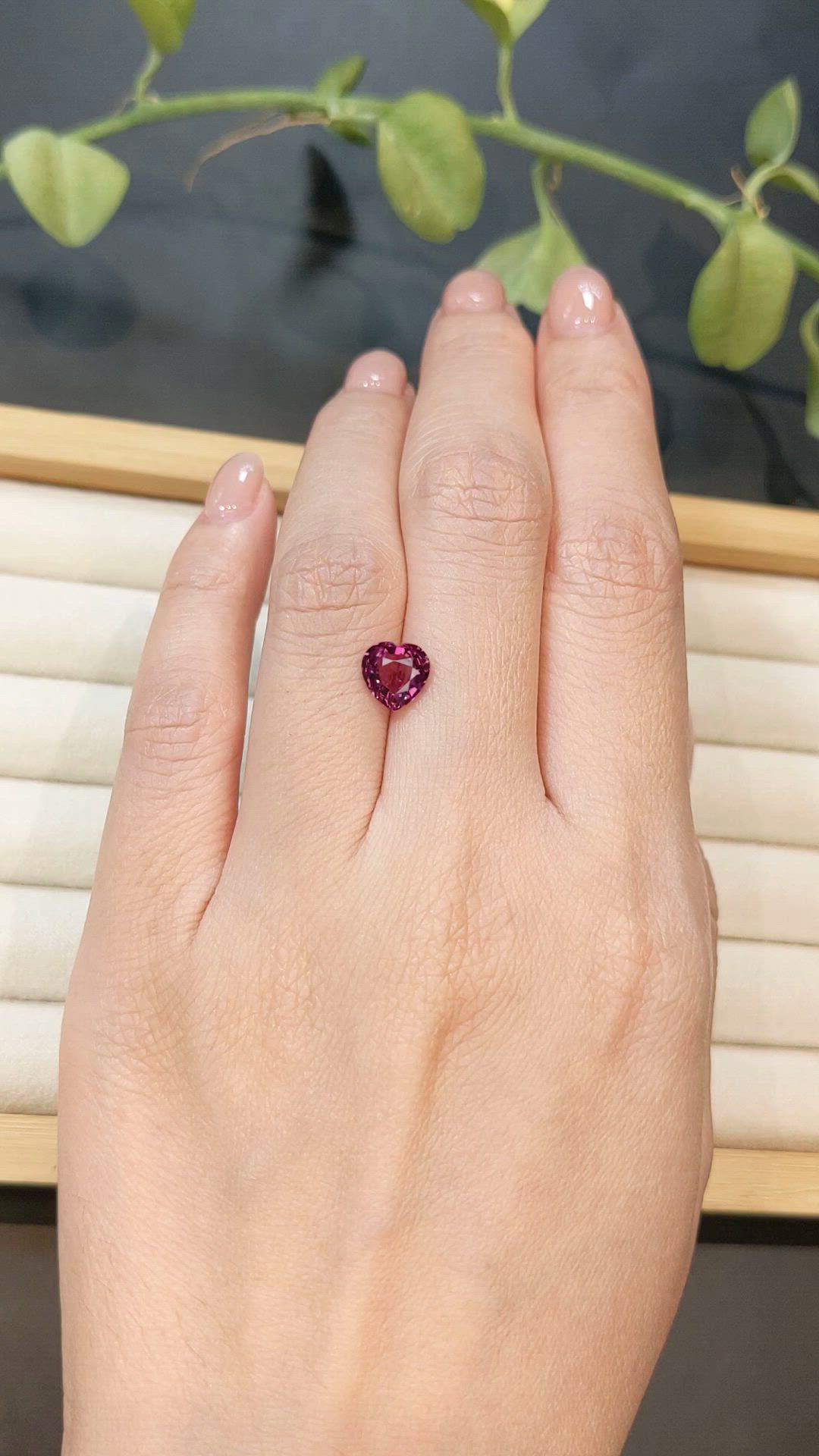 1.65 Ct. Pinkish Purple Rhodolite Garnet from Mozambique Size Video