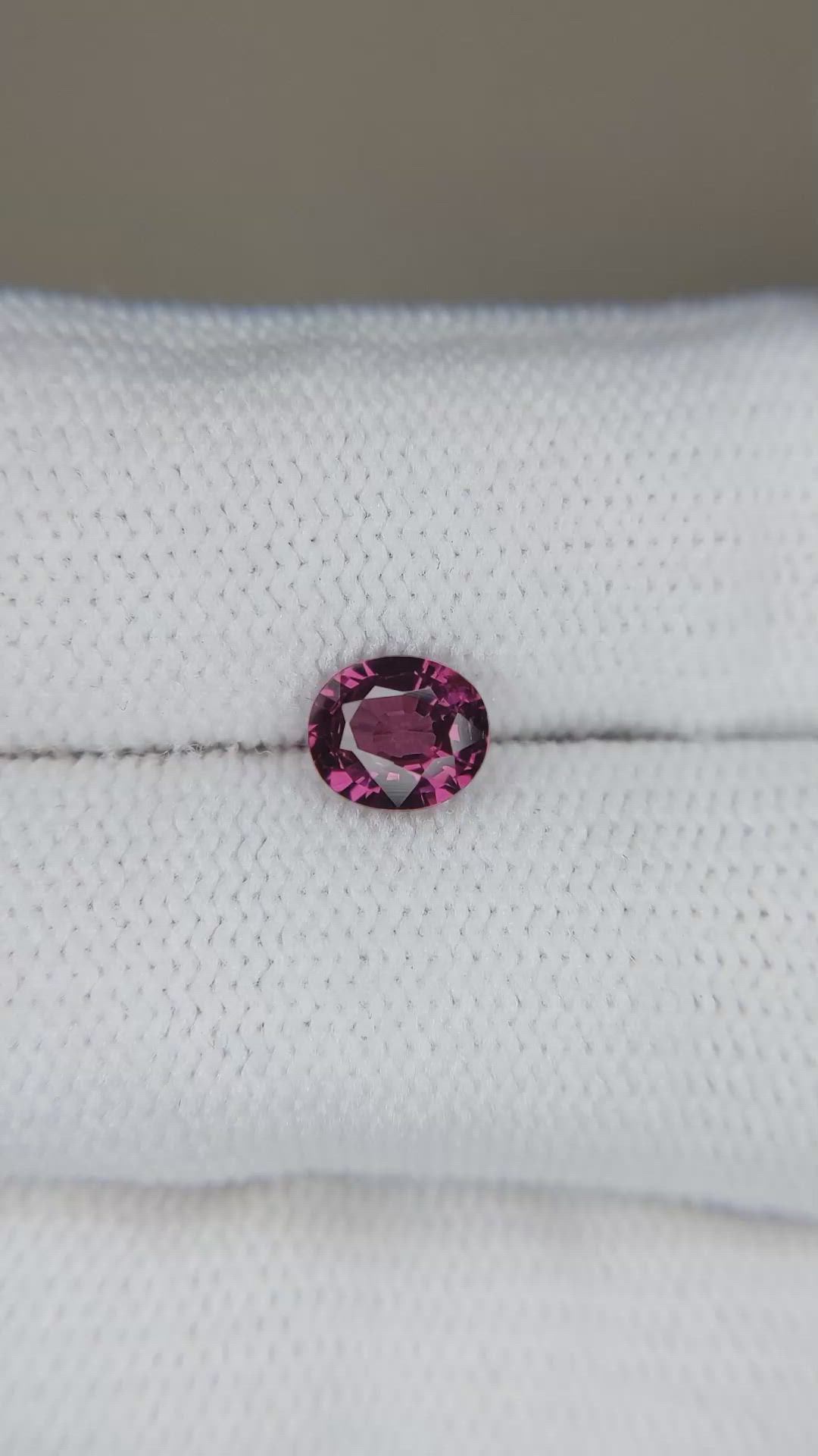 0.99 Ct. Pinkish Purple Rhodolite Garnet from Mozambique Size Video