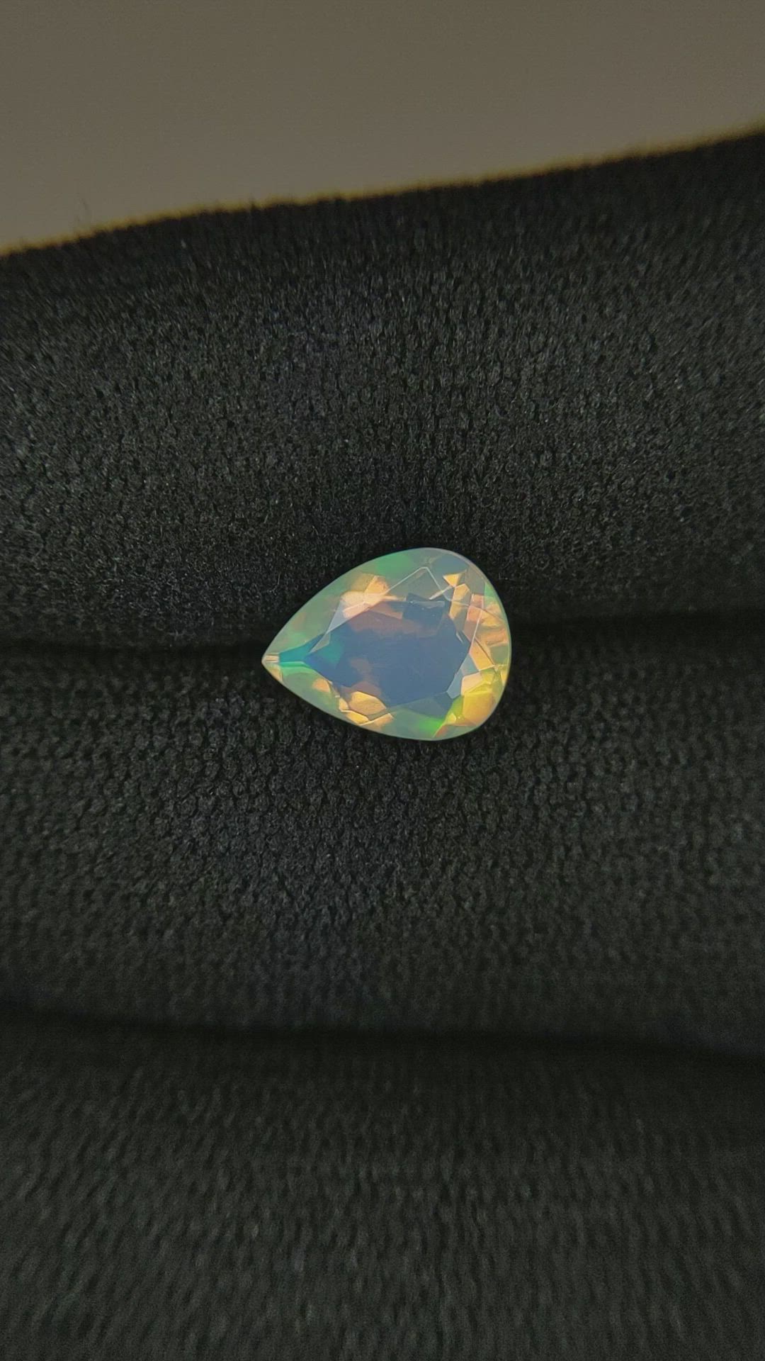 1.31 Ct. Multi Color White Opal from Ethiopia Size Video