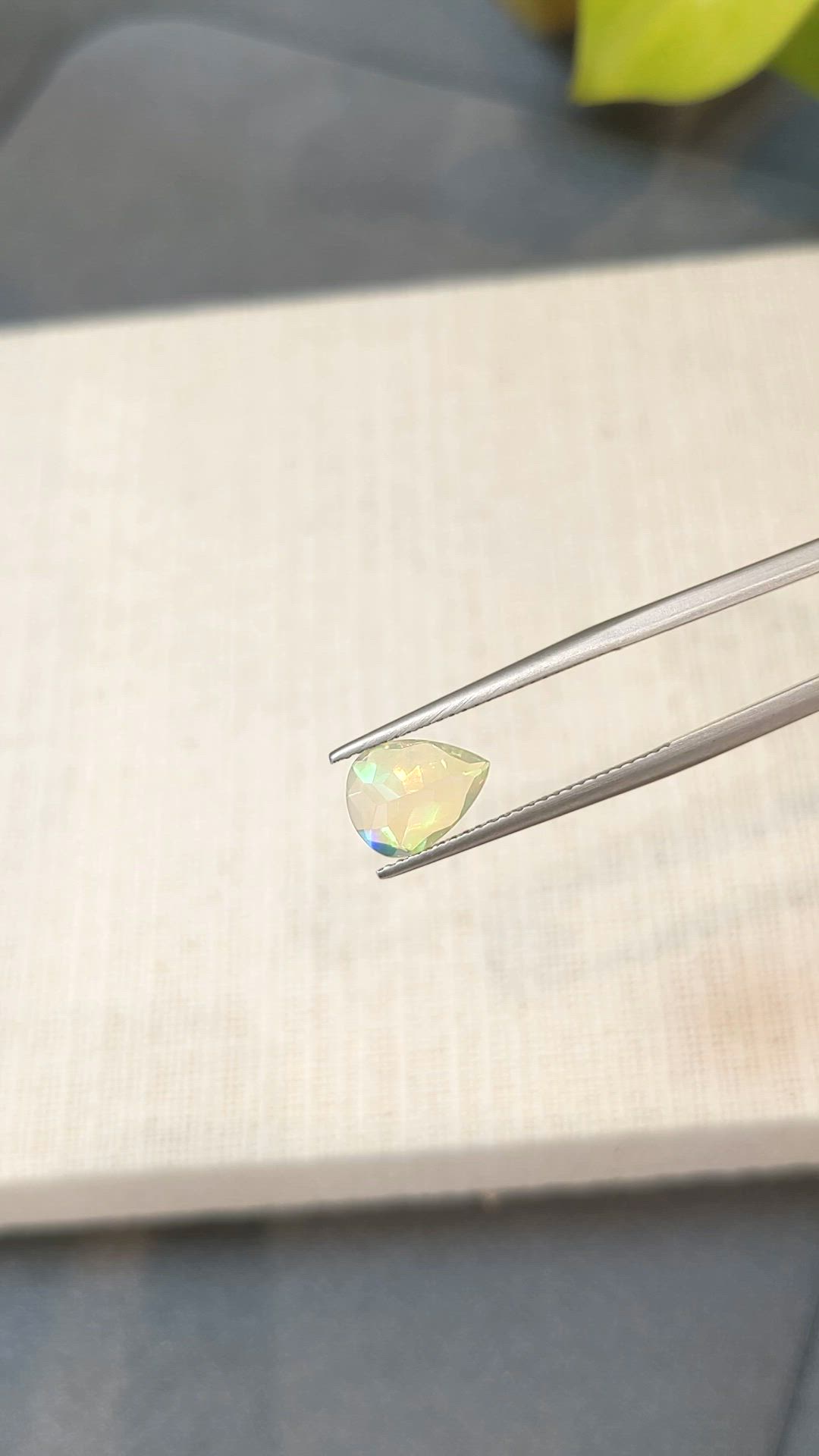 1.31 Ct. Multi Color White Opal from Ethiopia Size Video