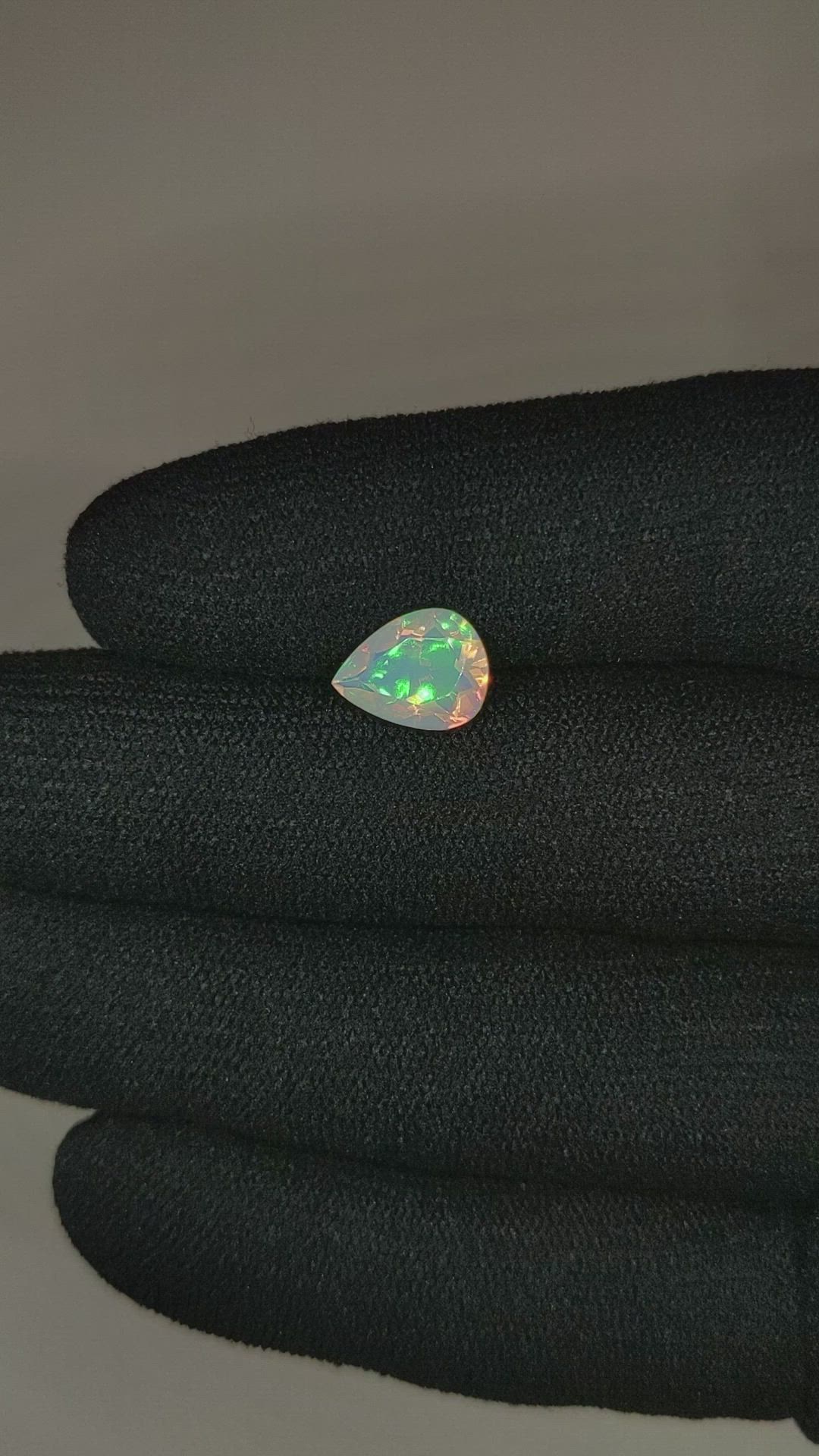 1.31 Ct. Multi Color White Opal from Ethiopia Size Video
