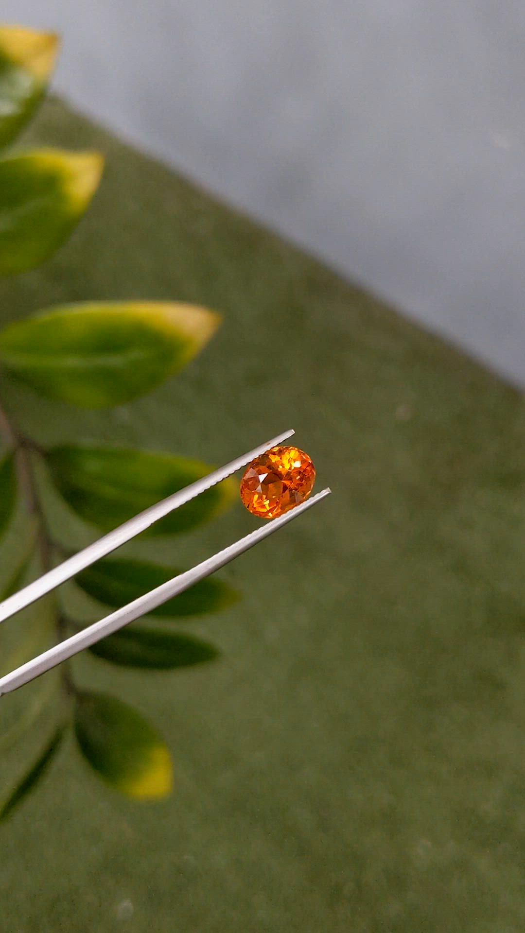 2.54 Ct. Orangish Red Citrine from Brazil Size Video