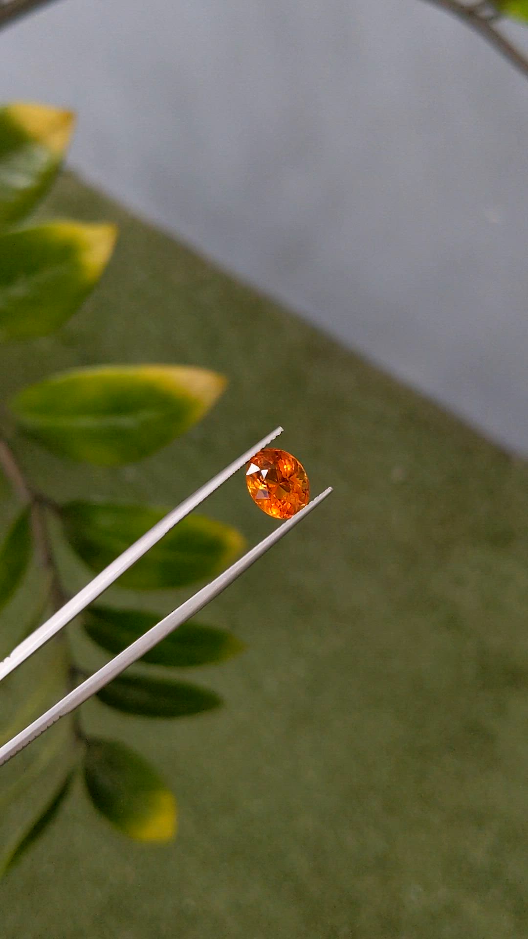 2.54 Ct. Orangish Red Citrine from Brazil Size Video