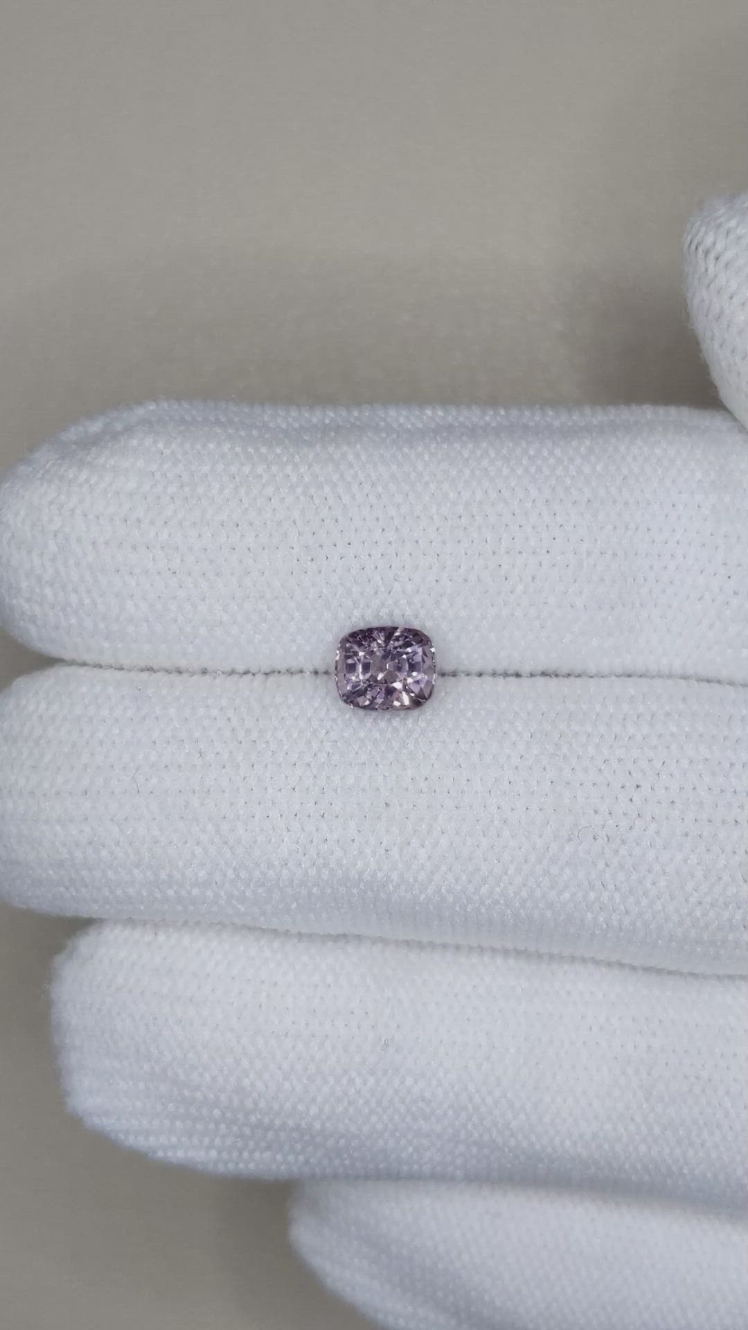 1.07 Ct. Purplish Grey Spinel from Burma (Myanmar) Size Video